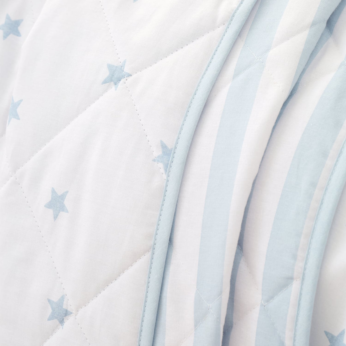 Bianca Fine Linens Mini Star & Stripes Bedspread - Mini Stars And Stripes Bedspread Blue