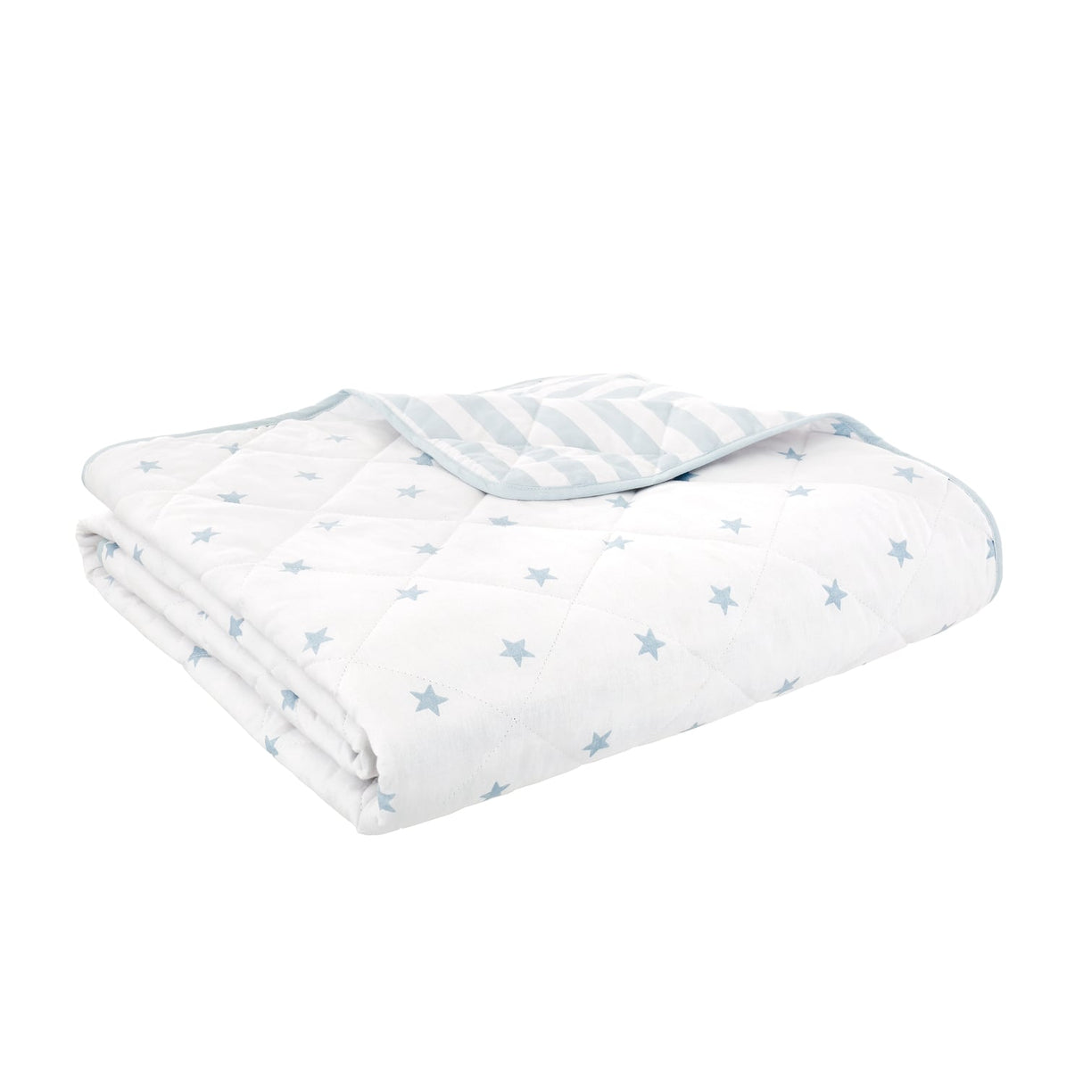 Bianca Fine Linens Mini Star & Stripes Bedspread - Mini Stars And Stripes Bedspread Blue