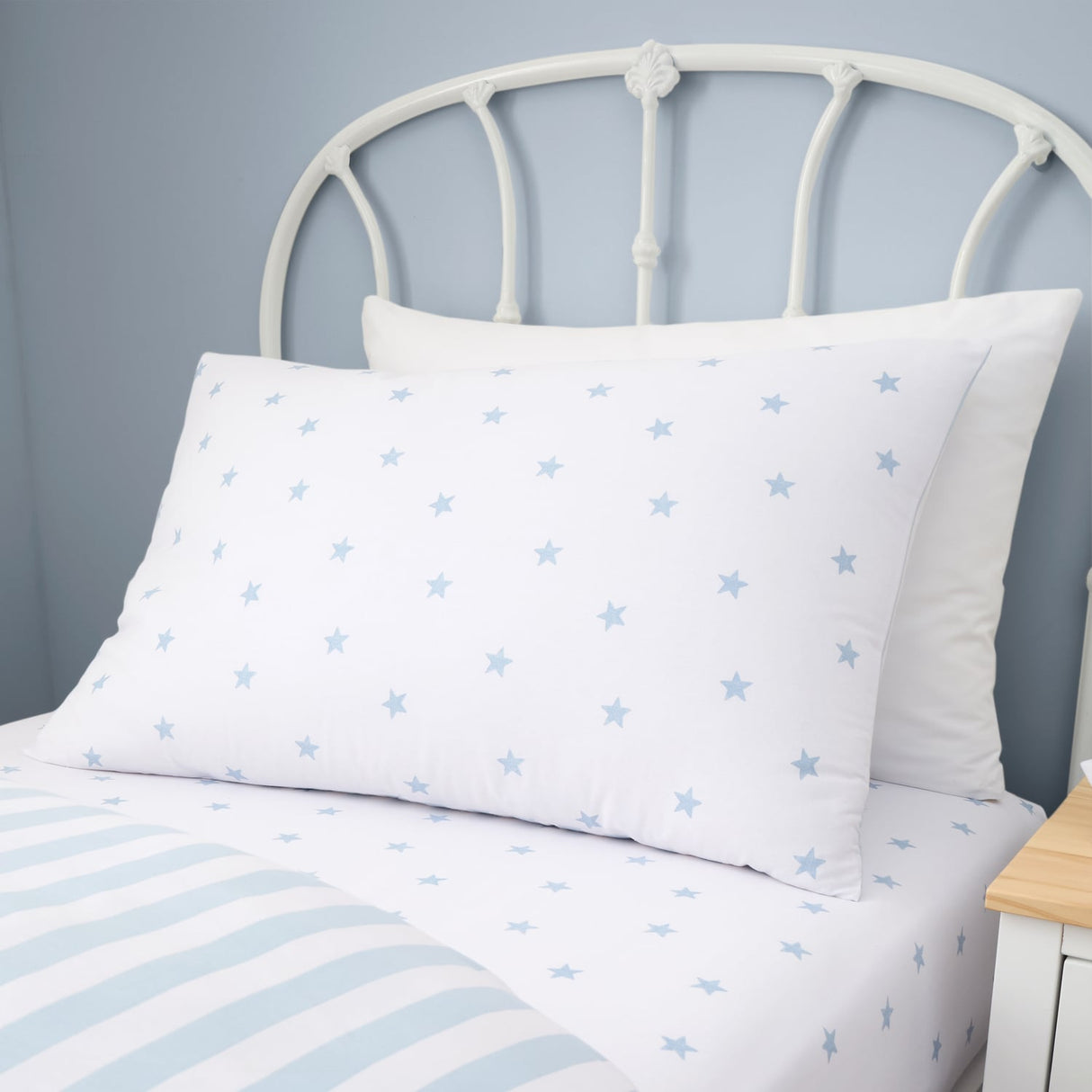 Bianca Fine Linens Mini Star & Stripes Duvet Cover Set - Mini Stars And Stripes Duvet Set Blue