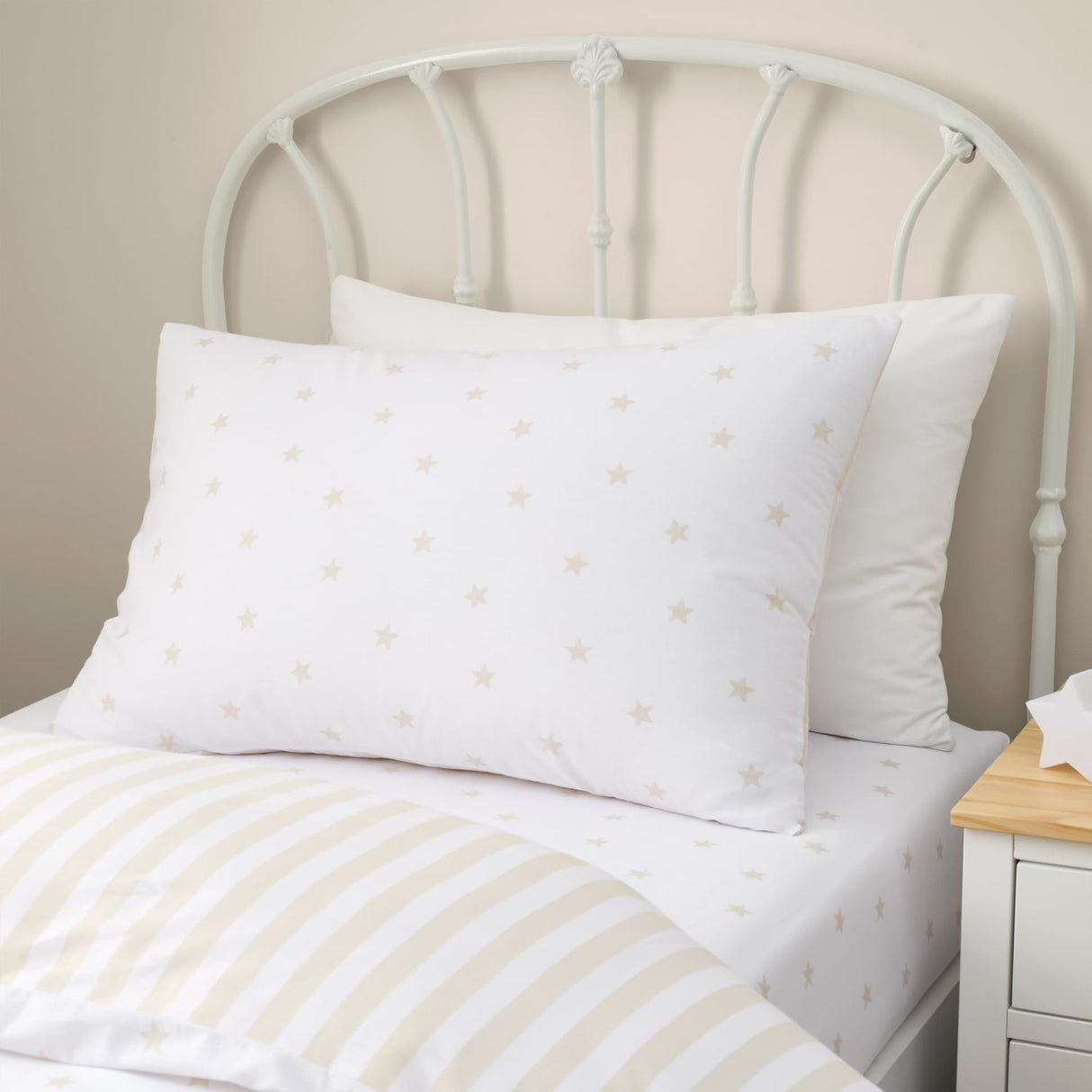 Bianca Fine Linens Mini Star & Stripes Duvet Cover Set - Mini Stars And Stripes Duvet Set Natural