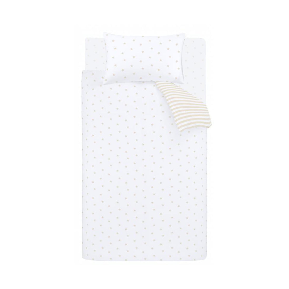 Bianca Fine Linens Mini Star & Stripes Duvet Cover Set - Mini Stars And Stripes Duvet Set Natural