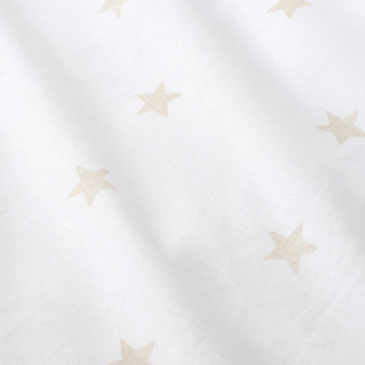Bianca Fine Linens Mini Star & Stripes 25cm Deep Fitted Sheet - Mini Stars And Stripes Fitted Sheet Natural