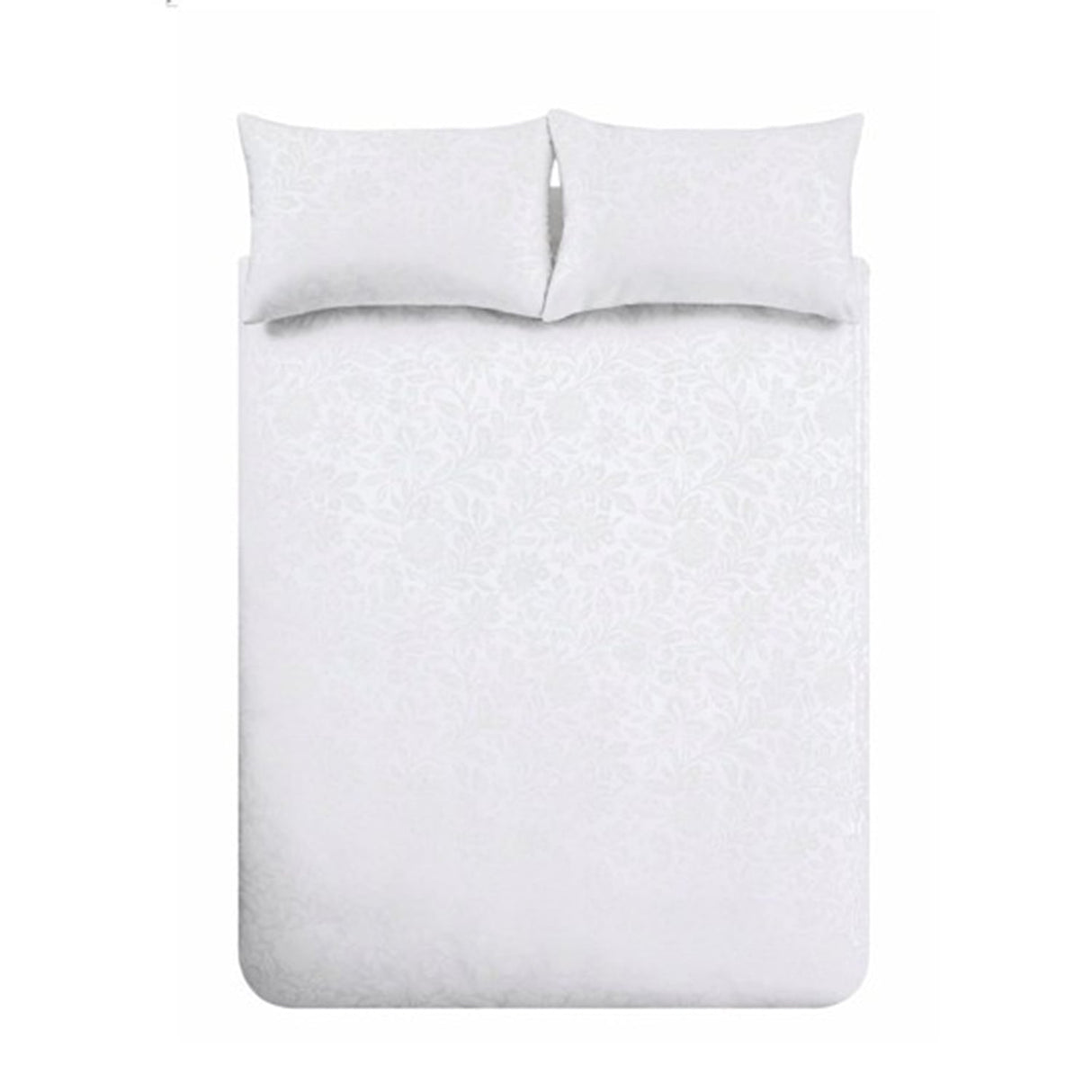 Bianca Fine Linens Embroidery Floral Duvet Cover Set - White - Fleur Matelasse Duvet Set