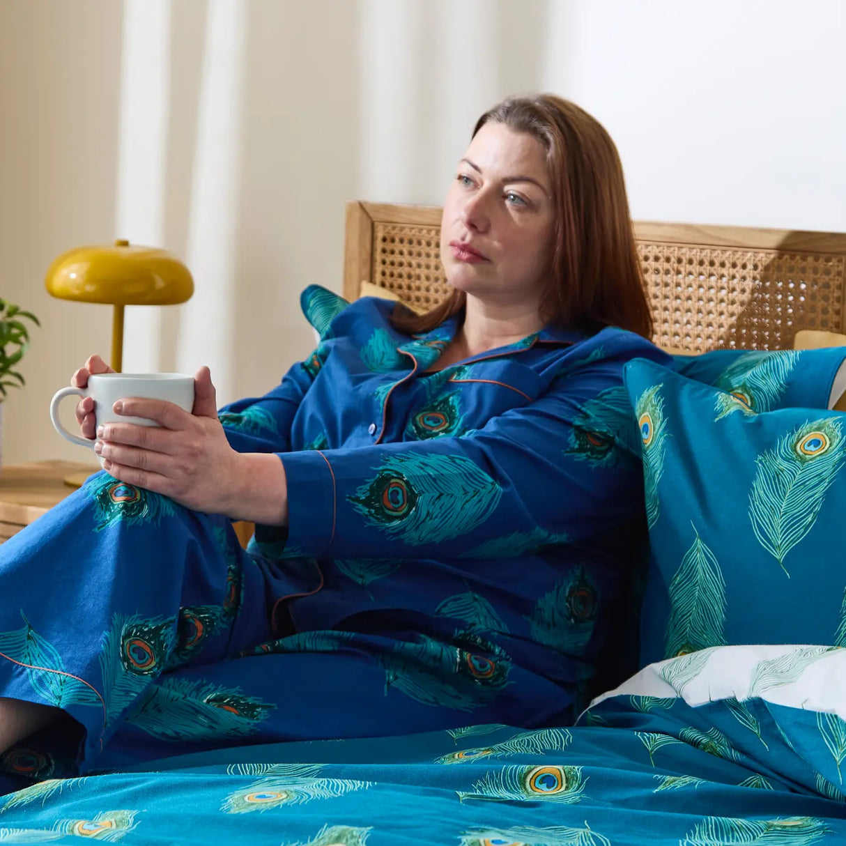 Peacock Feather Duvet Cover by Their Nibs