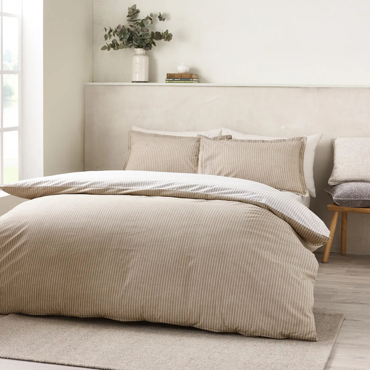 Catherine Lansfield Oxford Pinstripe Duvet Cover Set - Navy Blue image 9