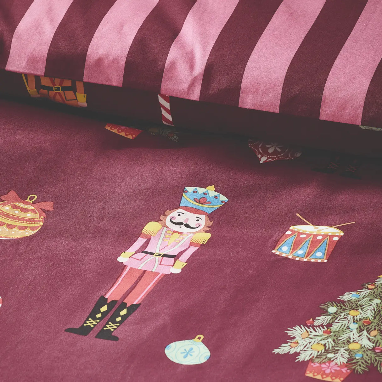 Christmas Nutcracker Stripe Duvet Cover by Catherine Lansfield