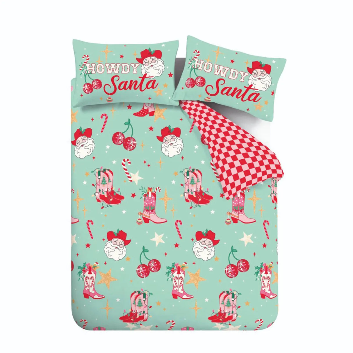 Santas Howdy Christmas Duvet Cover by Catherine Lansfield