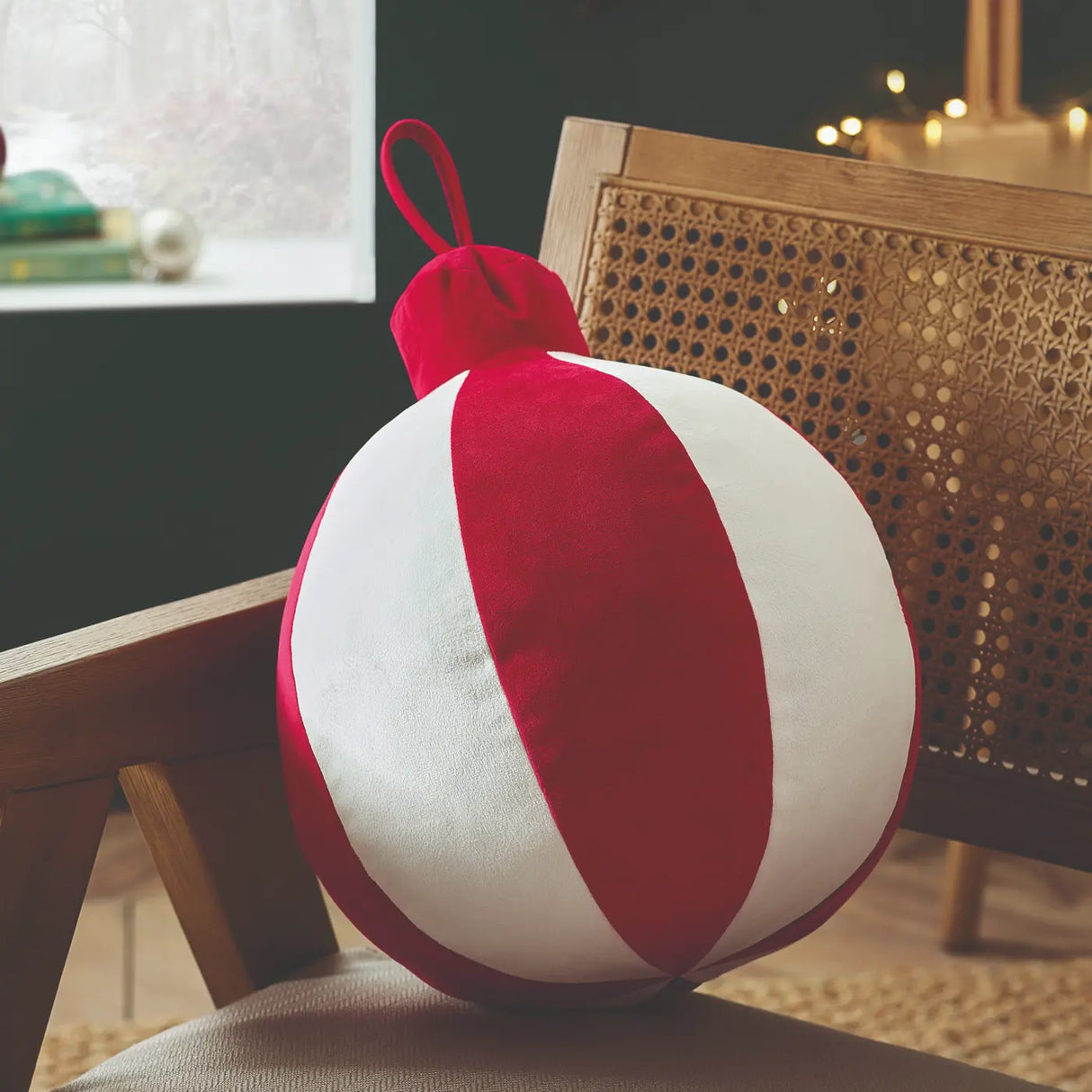 Catherine Lansfield Christmas Bauble Filled Cushion 30cm x 25cm 3