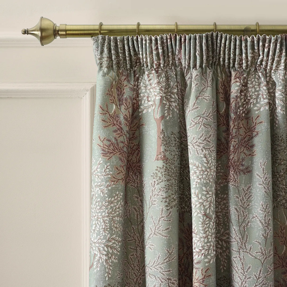 Woodland Trees Tape Top Curtains by Catherine Lansfield