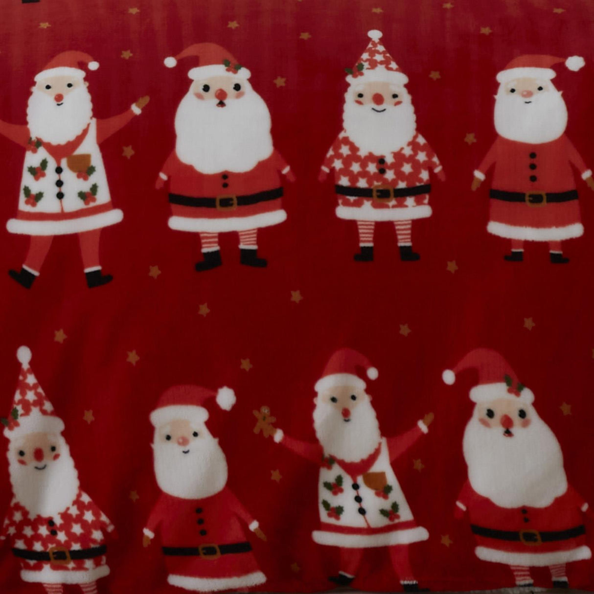 Christmas Jolly Santa Fleece Duvet Cover Set