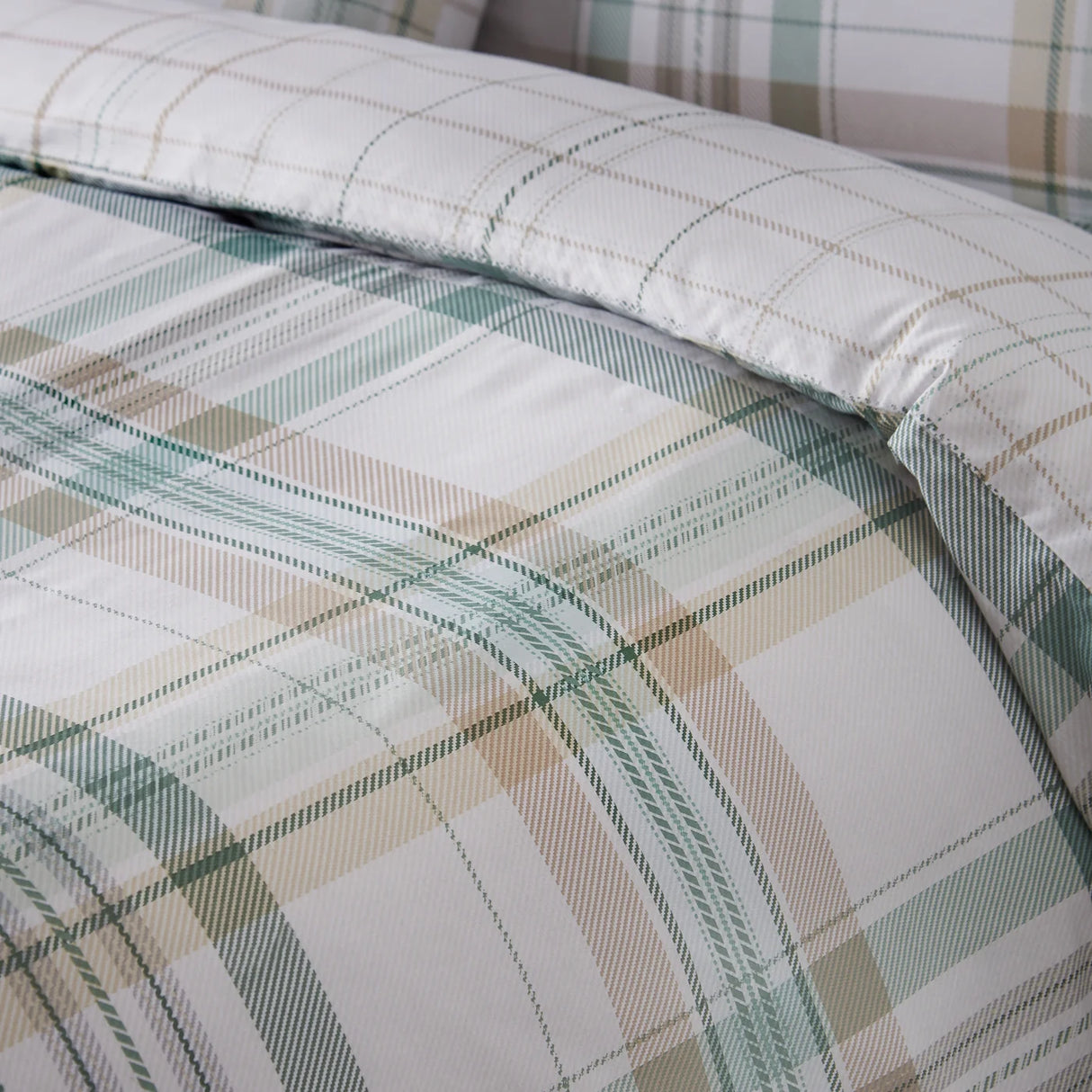 Catherine Lansfield Cartmel Check Reversible Duvet Cover Set with Pillowcase Soft