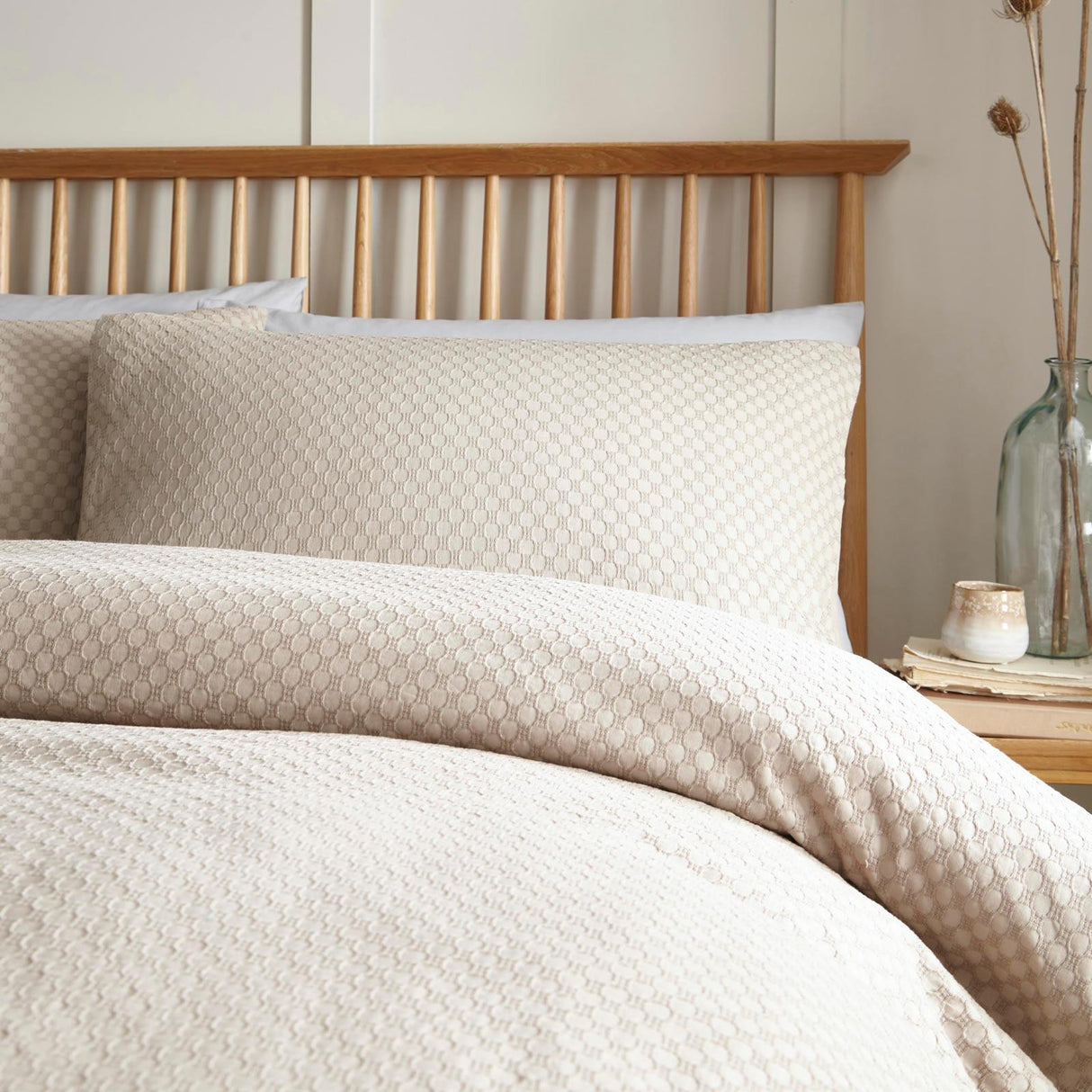 Santos Cotton Stone Duvet Cover Set