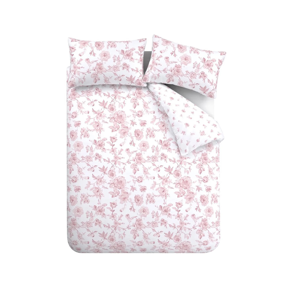 Catherine Lansfield Mirabelle Floral Reversible Duvet Cover Set with Pillowcase