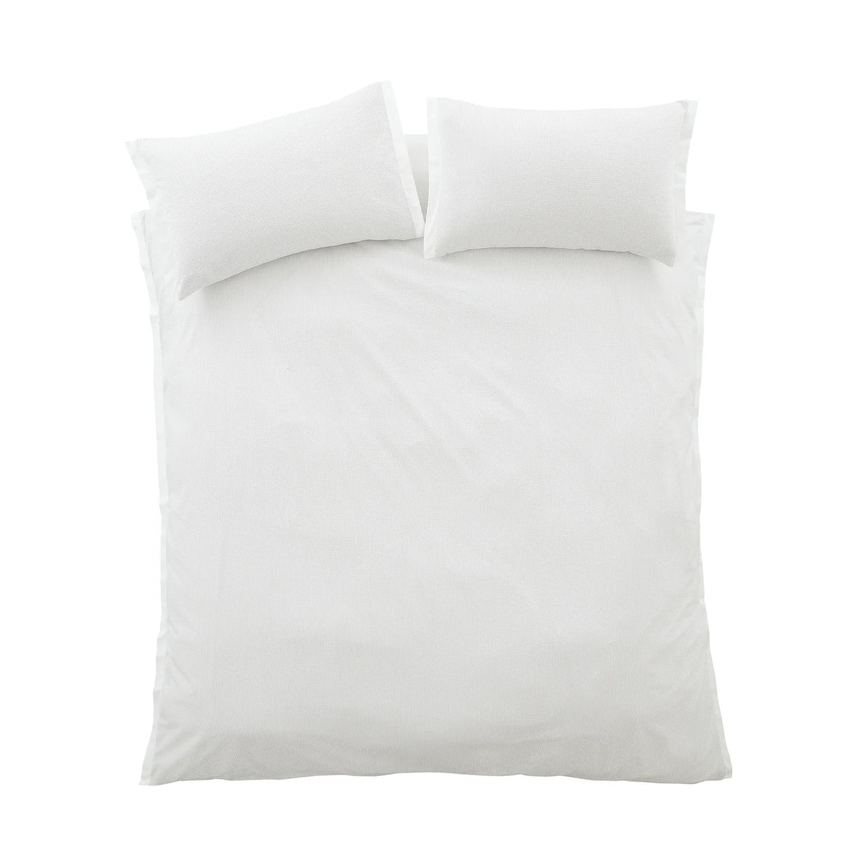 Bianca Seersucker Woven Stripe 180 Thread Count Cotton Duvet Cover Set with Pillowcase