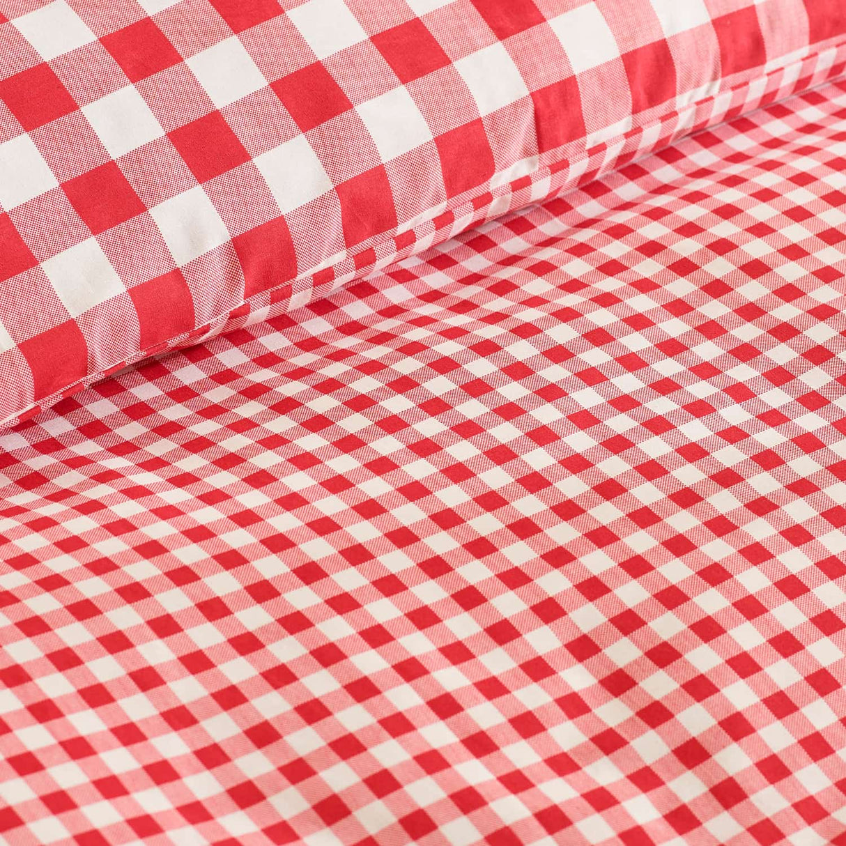 Catherine Lansfield Bamford Gingham Check Duvet Cover Set - Bamford Gingham Red Duvet Set
