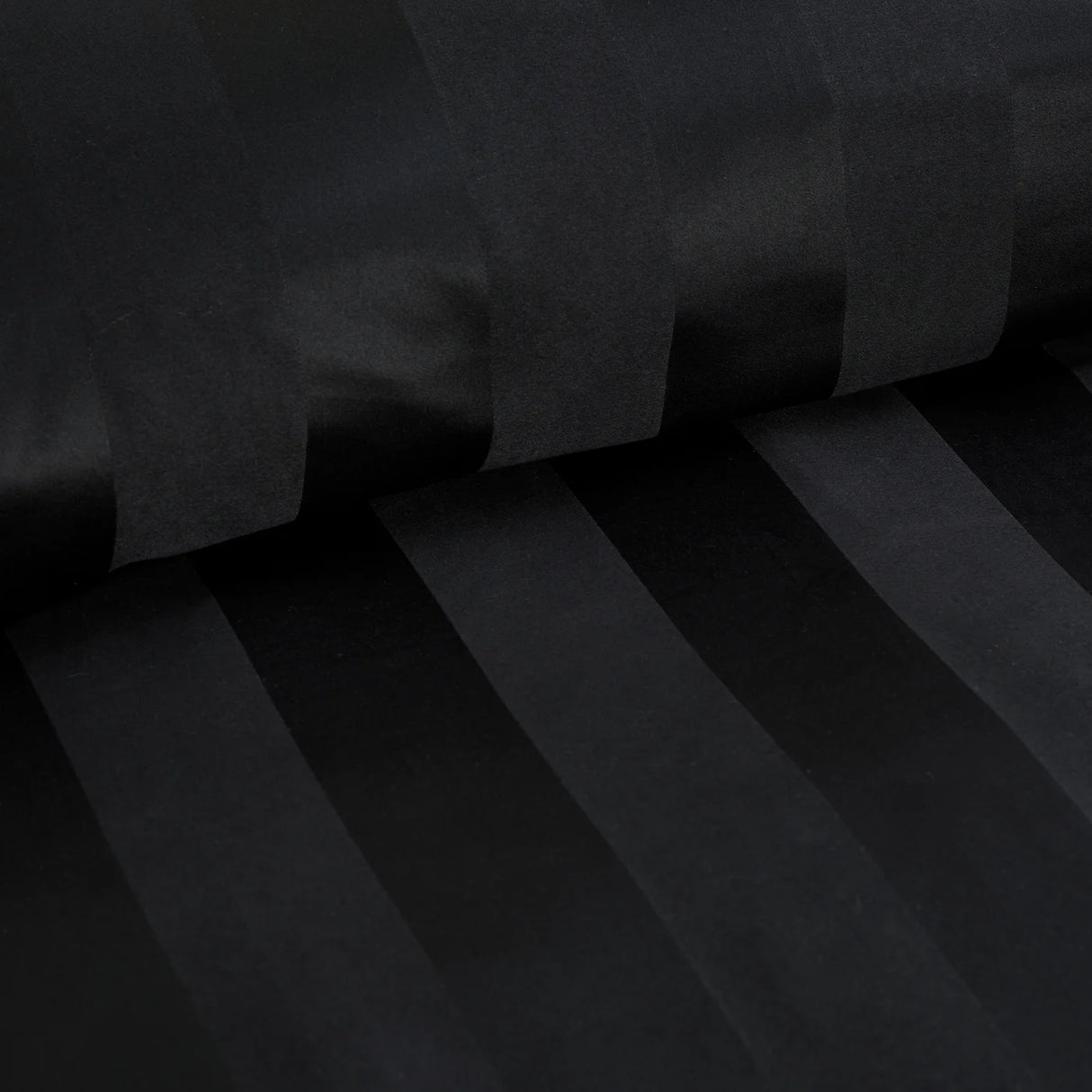 Catherine Lansfield So Soft Satin Stripe Black Fitted Sheet 26