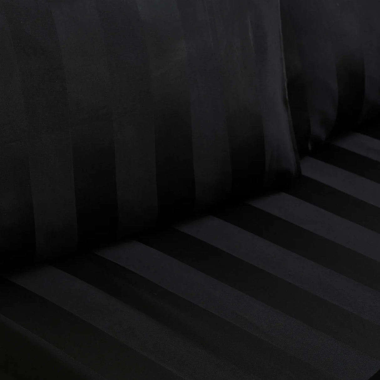 Catherine Lansfield So Soft Satin Stripe Black Fitted Sheet - Black image 18