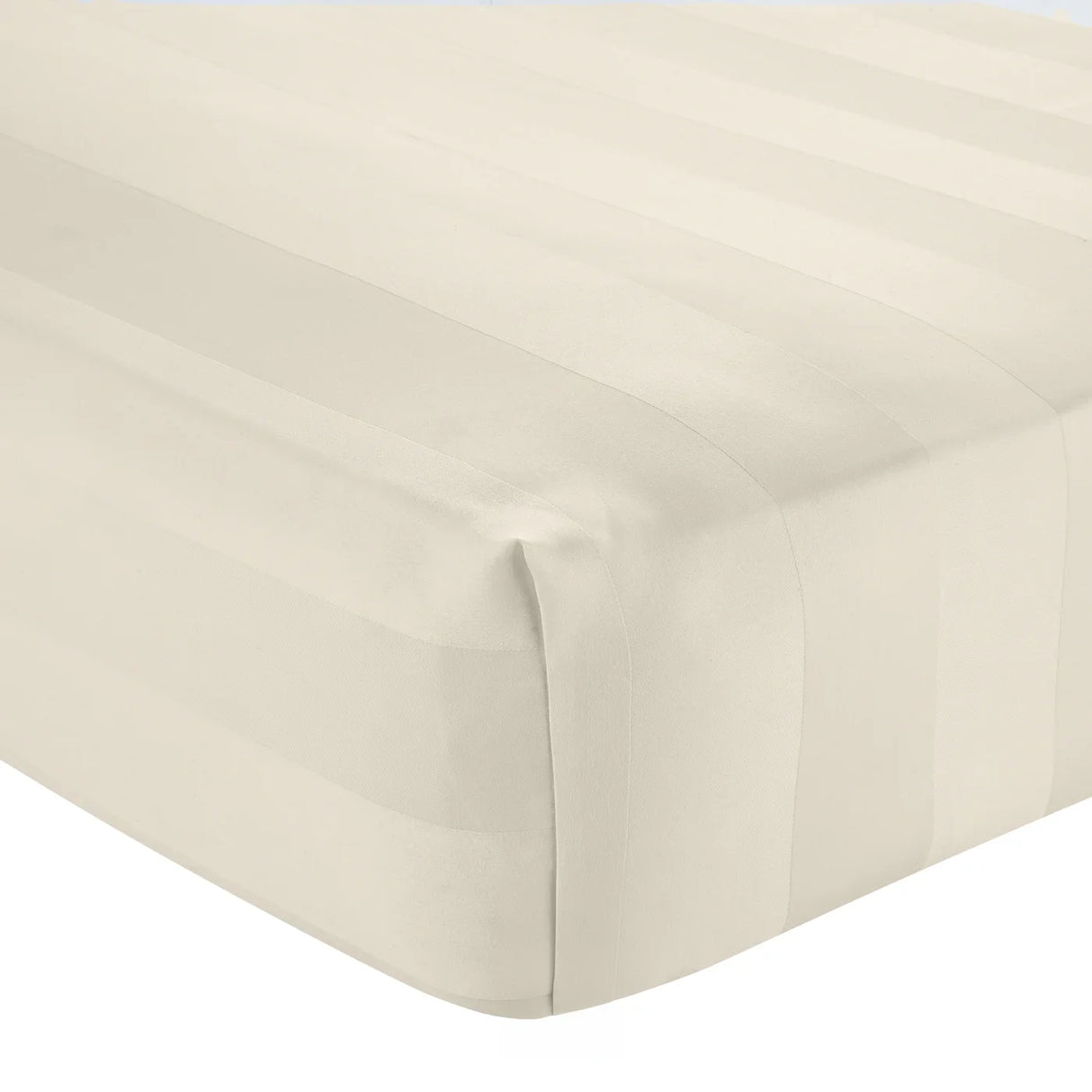 Catherine Lansfield So Soft Satin Stripe Black Fitted Sheet - White image 4
