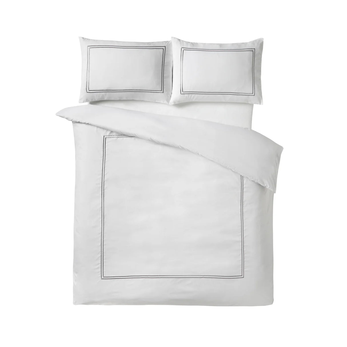 Catherine Lansfield So Soft Mono Satin Stitch Duvet Cover Set 5