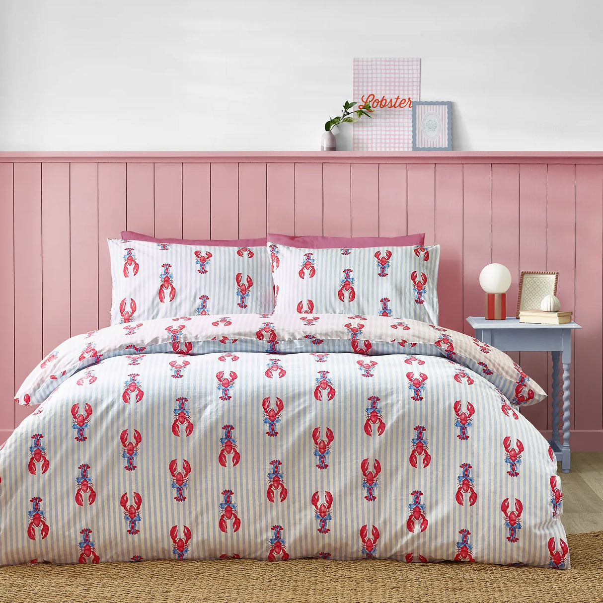 Sassy B Lobster Stripe Reversible Duvet Cover Set 2
