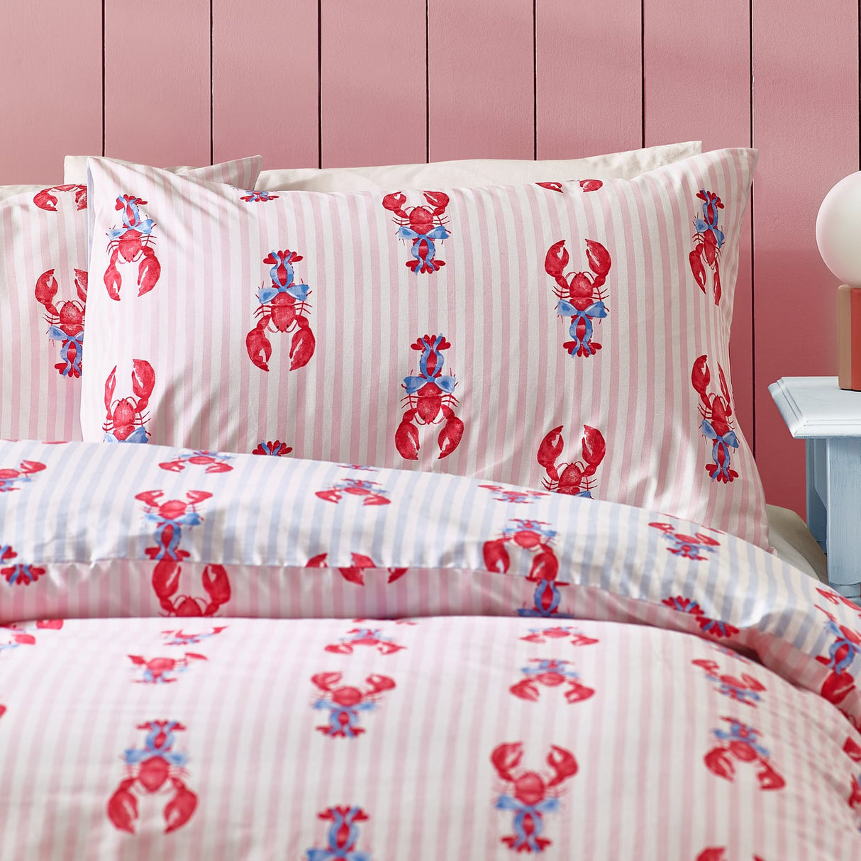 Sassy B Lobster Stripe Duvet Cover Set - Lobster Stripe Duvet Set