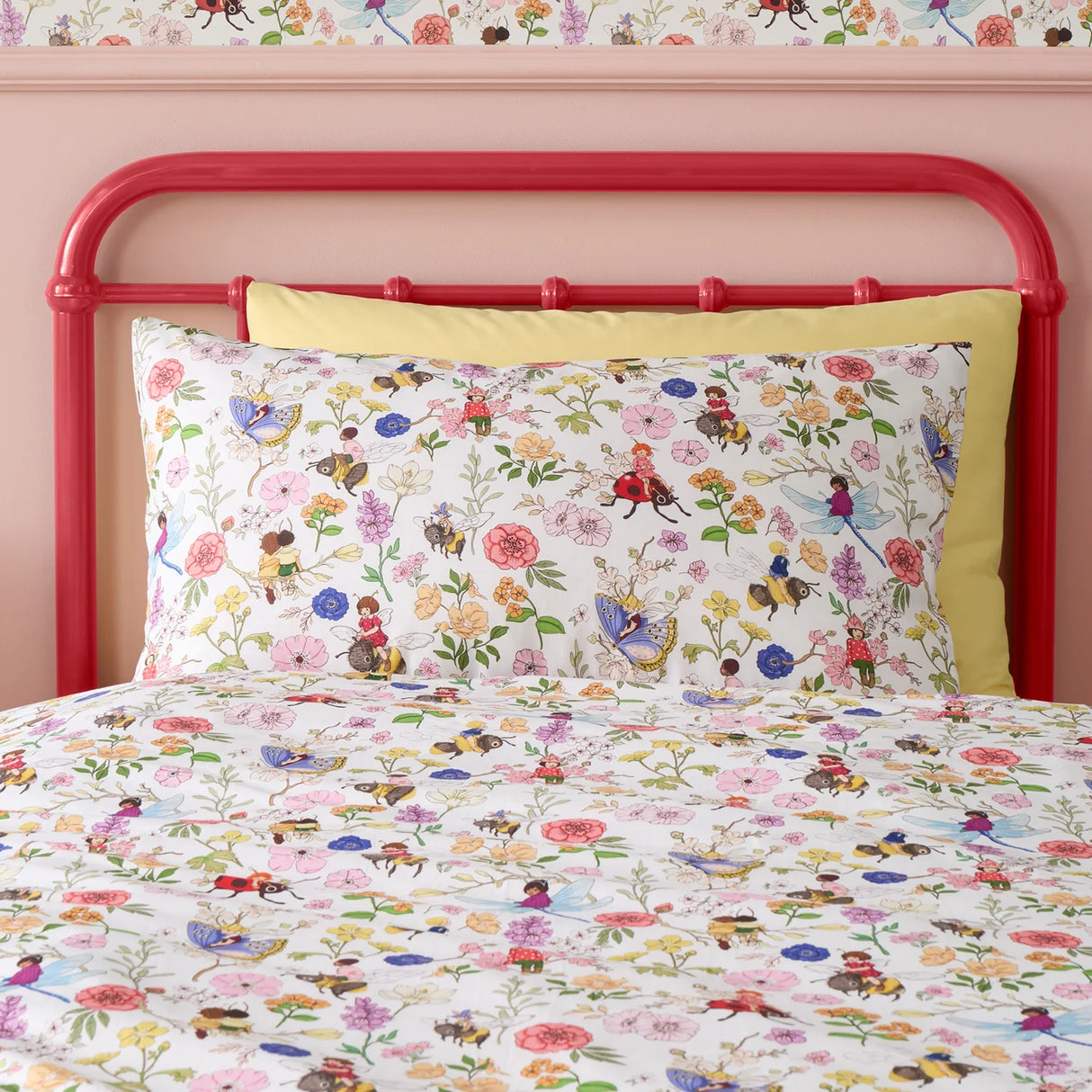 Belle & Boo Garden Friends Reversible Cotton Duvet Cover Set with Pillowcase