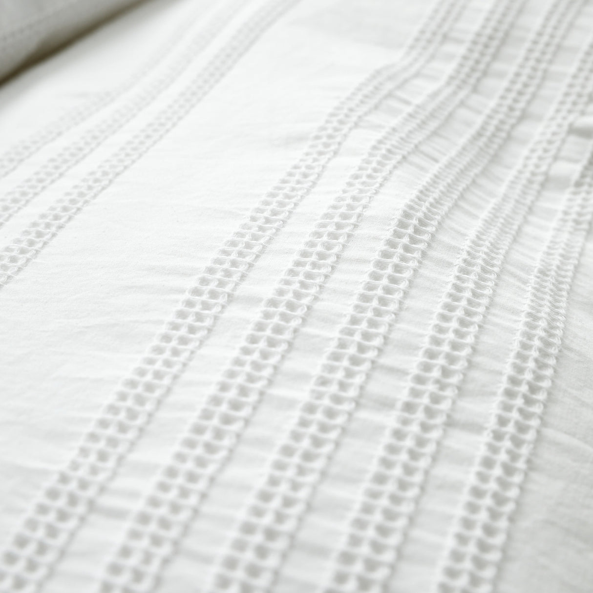 Bianca Waffle Stripe 100% Cotton Duvet Cover Set 5