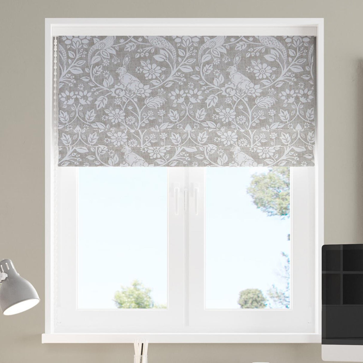 Heathland Linen Made To Measure Roman Blind by Style Furnishings