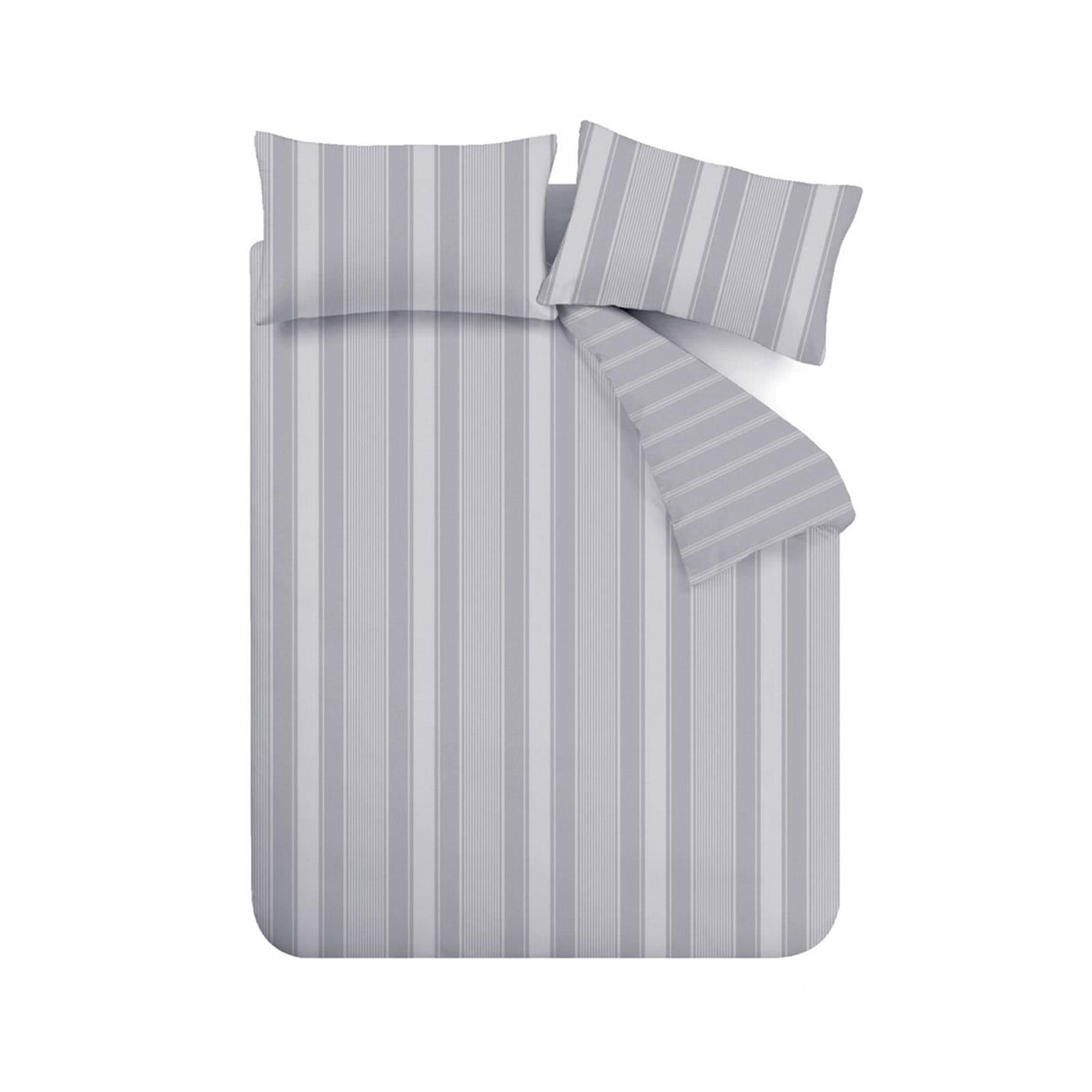 Brushed Cotton Flannelette Ticking Stripe Duvet Cover Set by Bianca