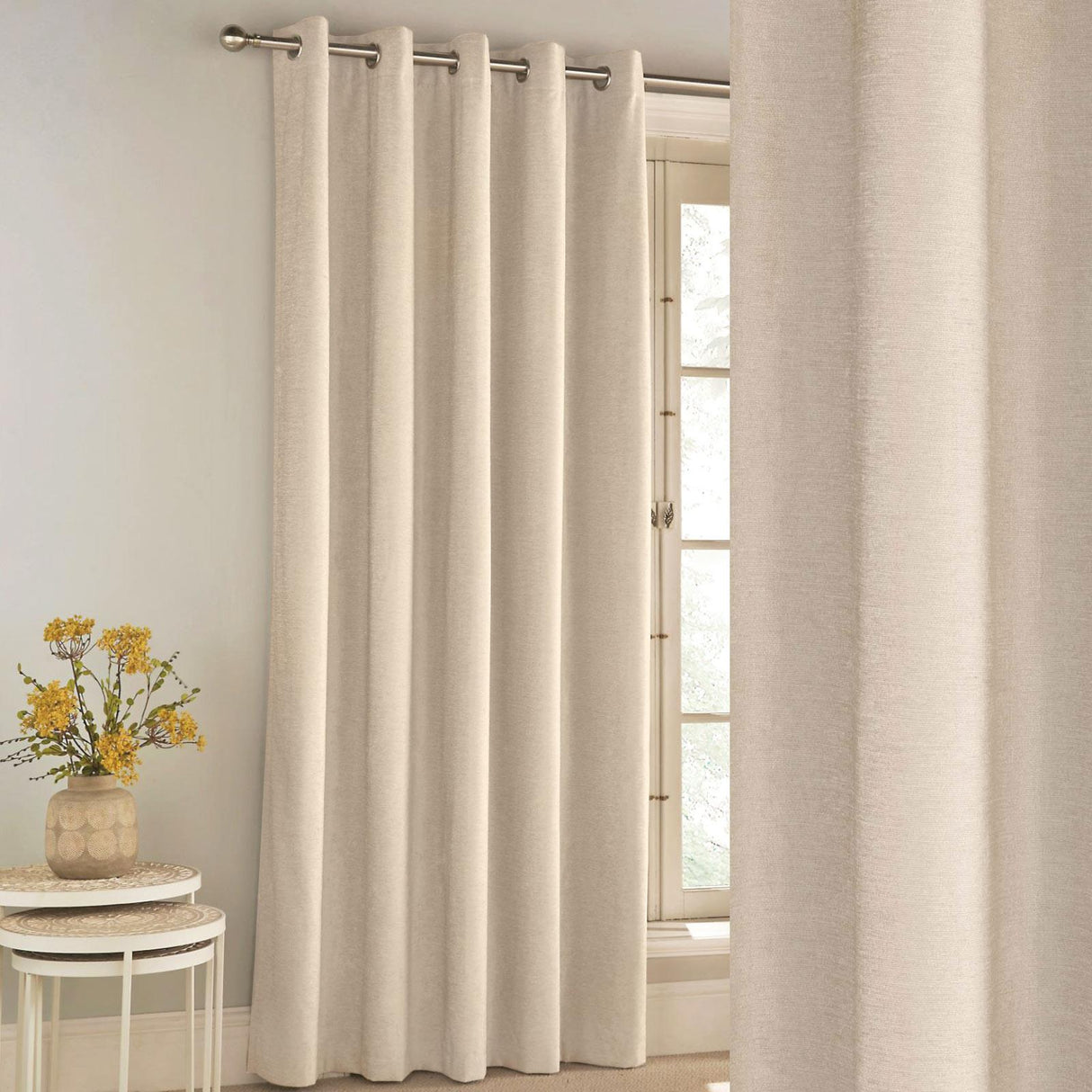 Savoy Chenille Blackout Eyelet Door Curtain by Enhanced Living