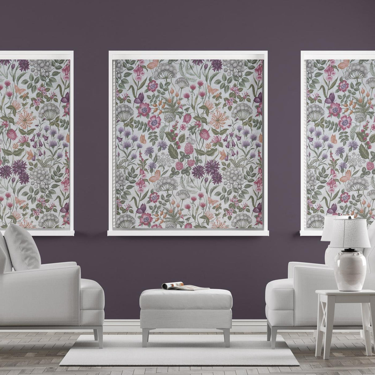 Field Flowers Copper Made To Measure Roman Blind by Style Furnishings