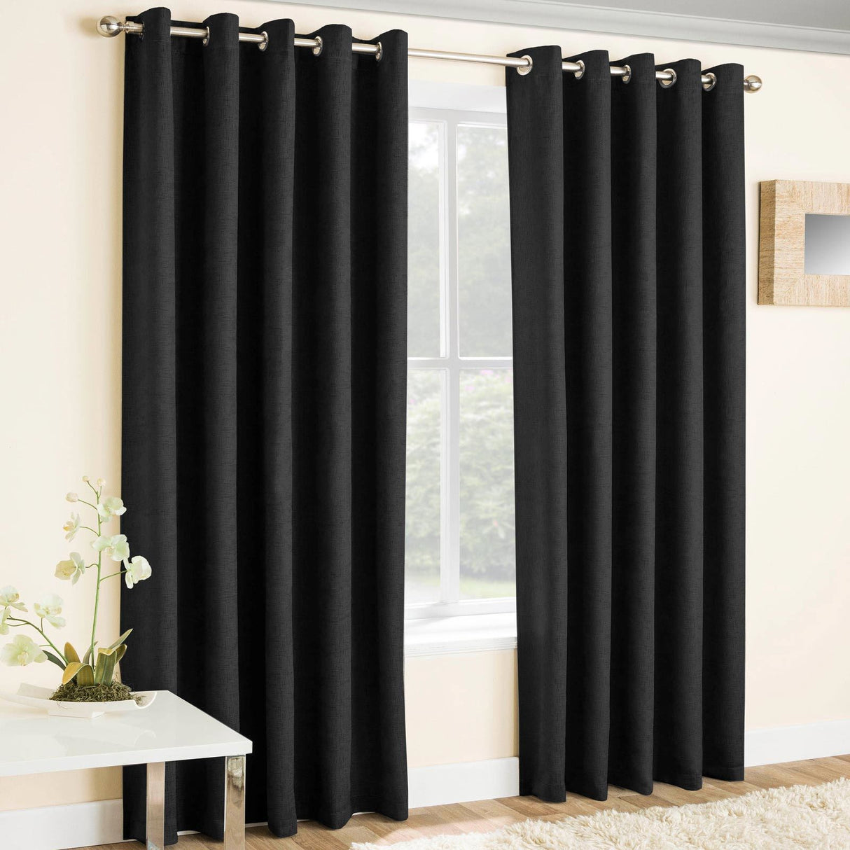 Vogue Thermal Eyelet Dimout Curtains by Enhanced Living