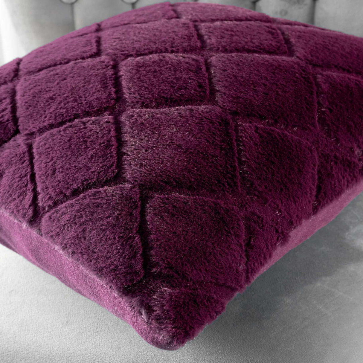 Catherine Lansfield Cosy Diamond Filled Cushion 43cm x 43cm 10