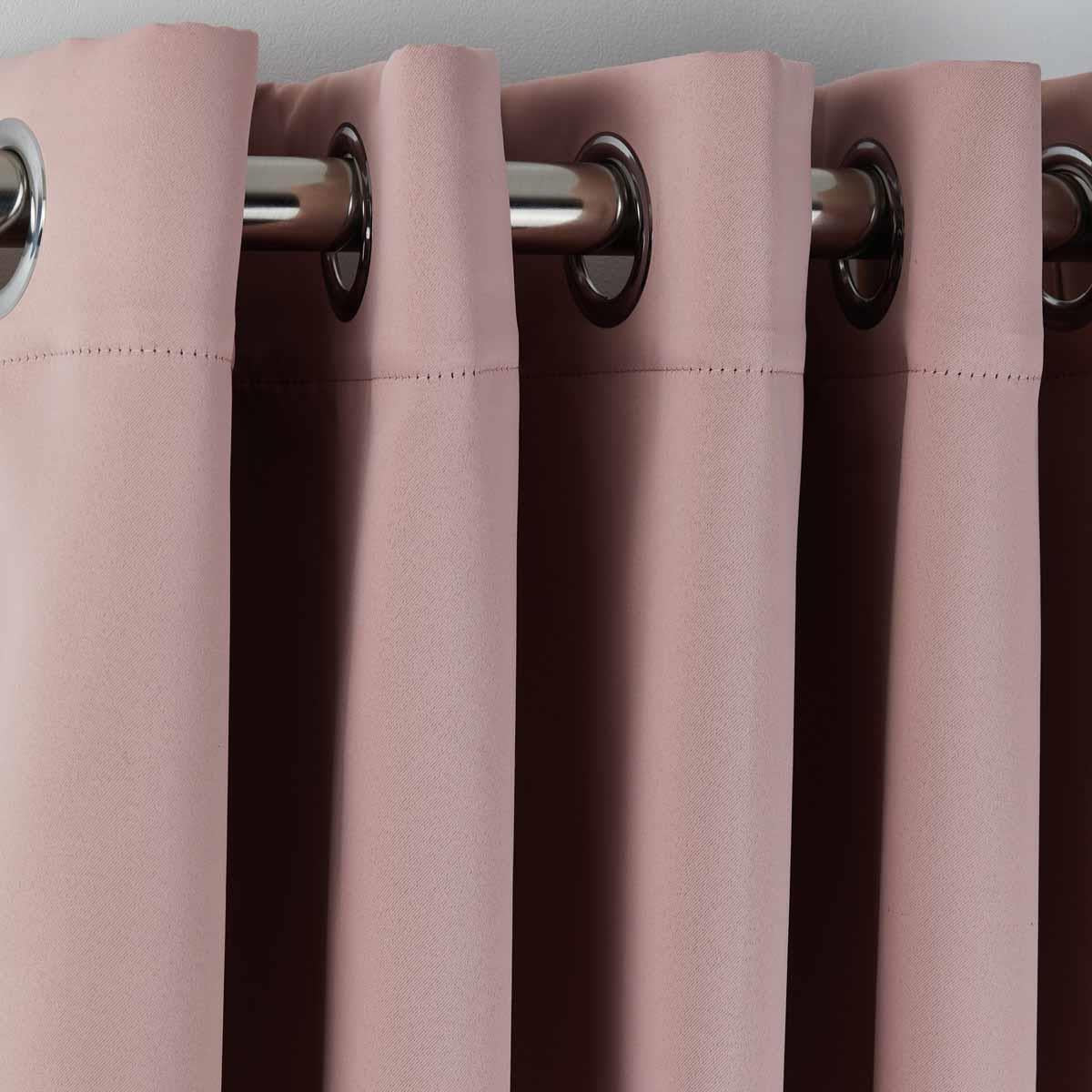 Cali Woven Thermal Blackout Eyelet Curtains Blush Pink by Emma Barclay