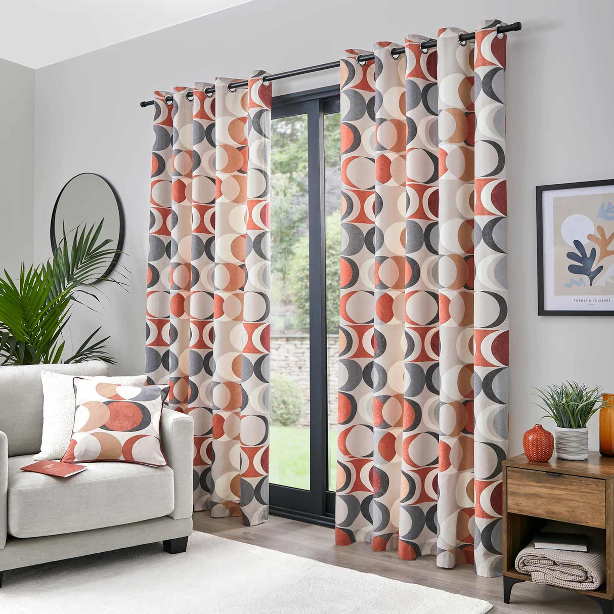 Sander Lined Eyelet Curtains by Fusion