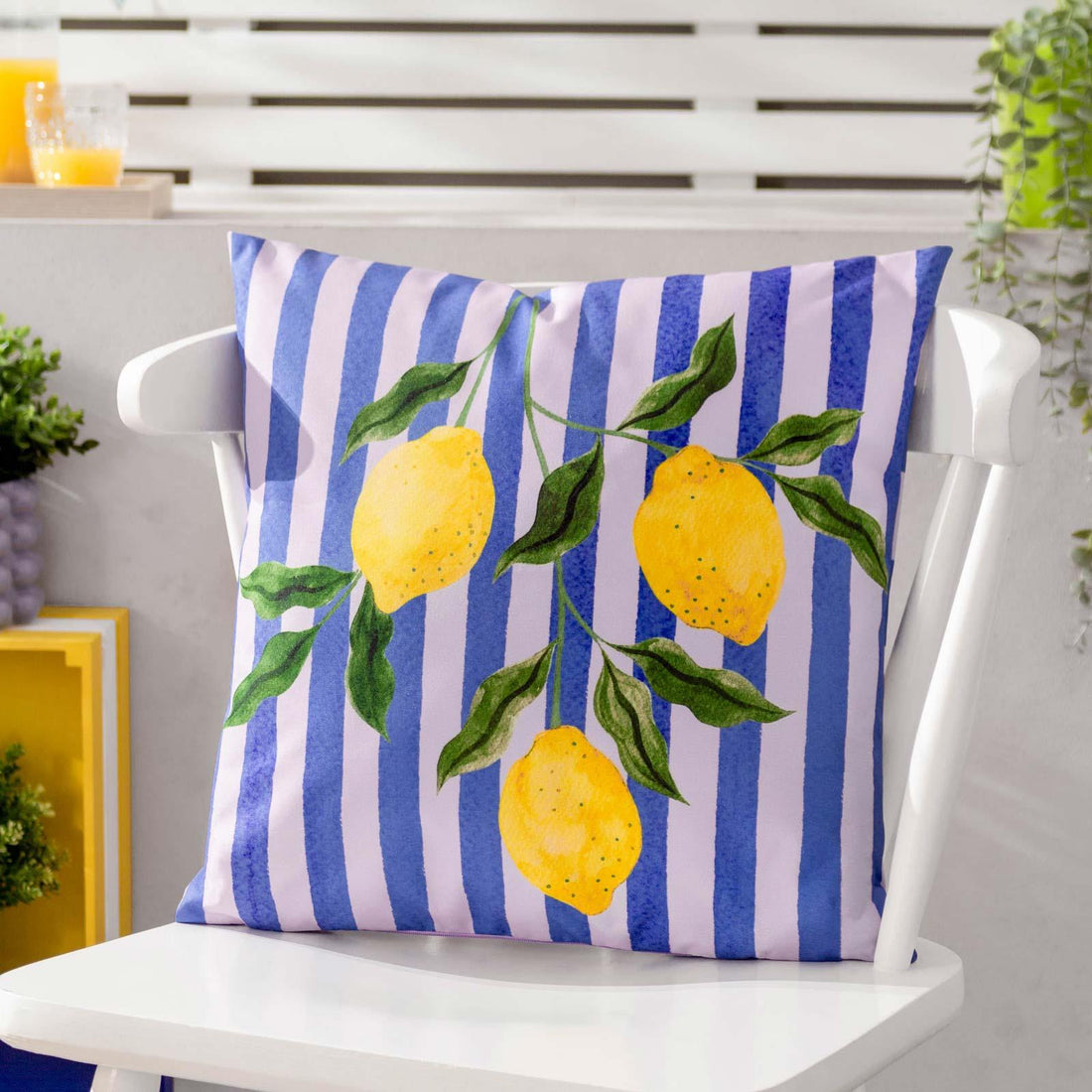 Lemons Outdoor Cushion Cover 43cm x 43cm