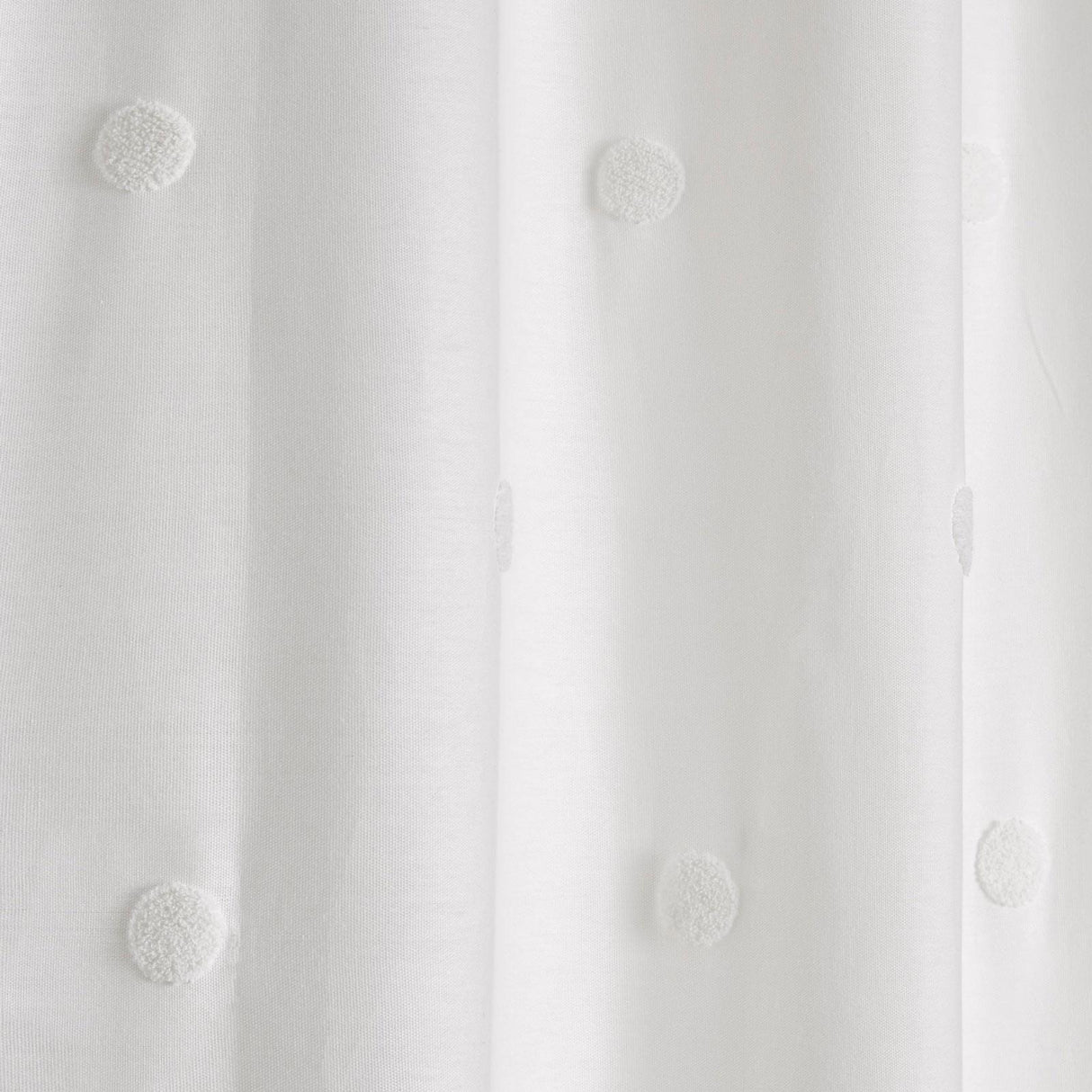 Zara Tufted Eyelet Curtains White by Fusion
