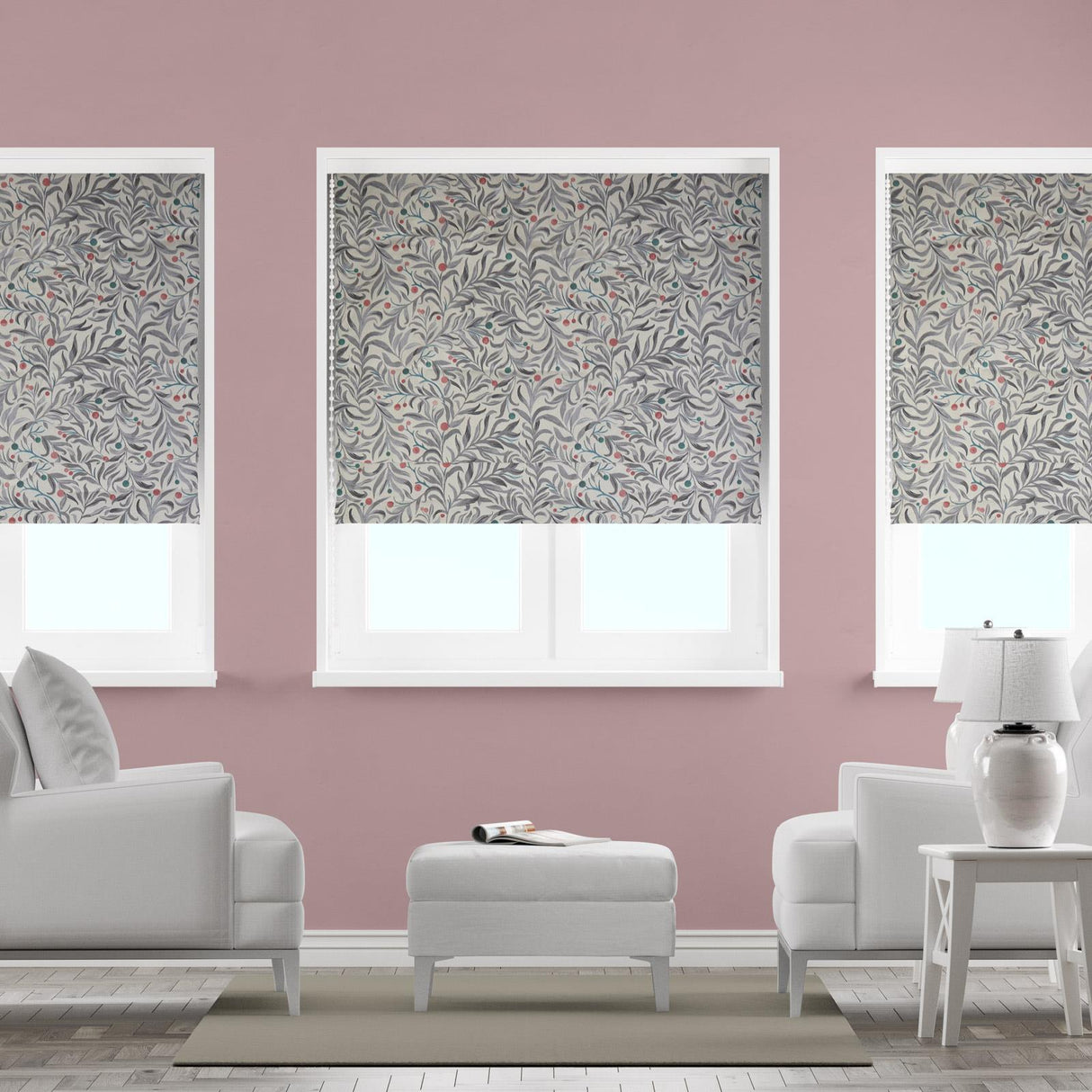 Bedgebury Charcoal Made To Measure Roman Blind by Style Furnishings