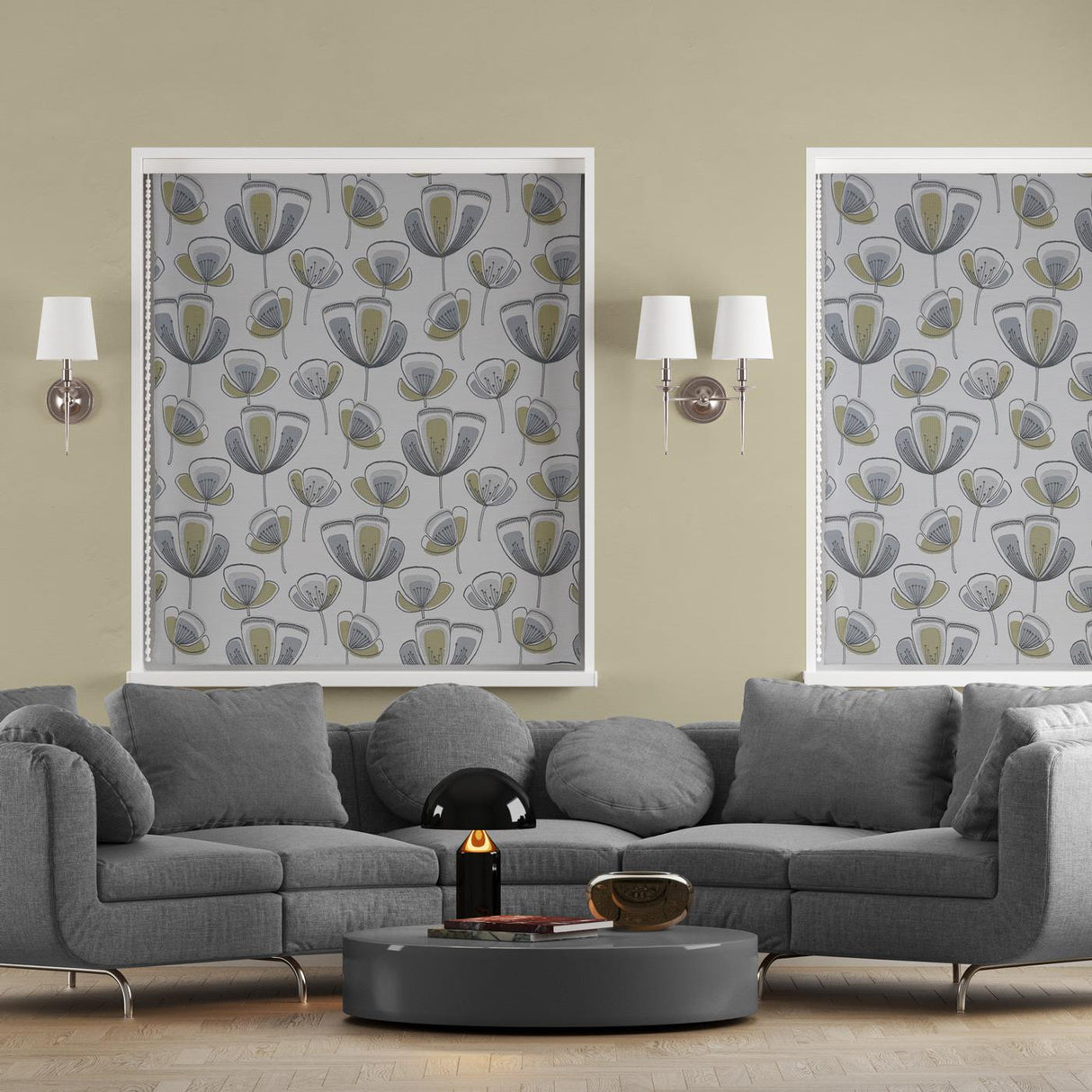 Hiona Gold Made To Measure Roman Blind by Style Furnishings