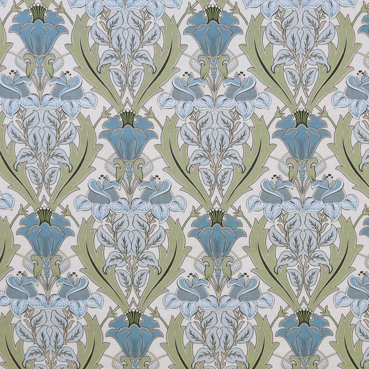 Acanthus Cornflower Made To Measure Curtains by Style Furnishings