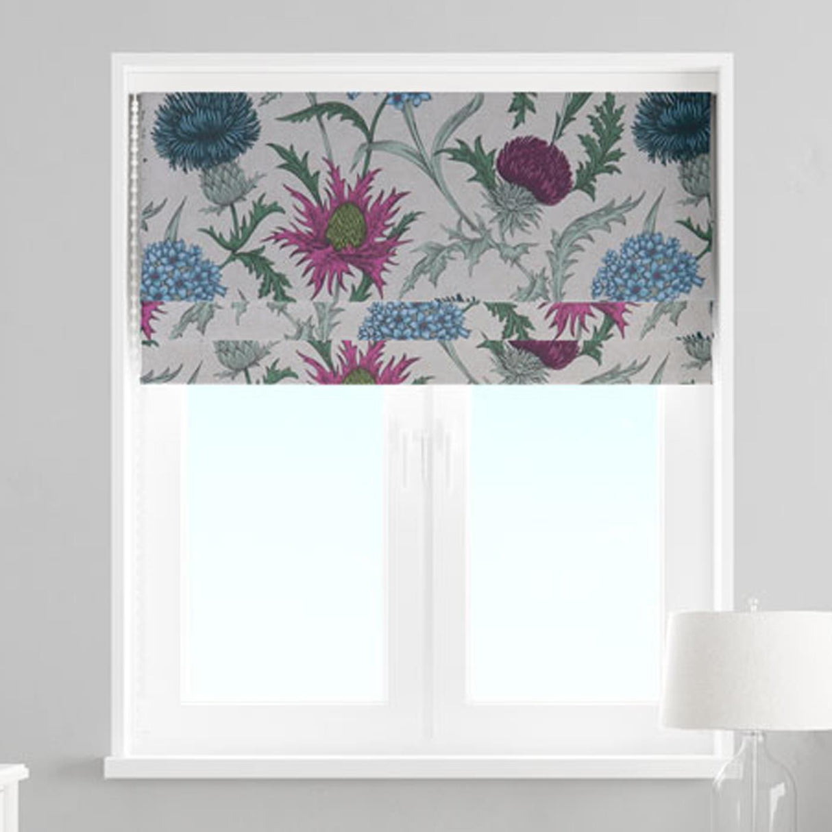Acanthium Carmine Made To Measure Roman Blind by Style Furnishings