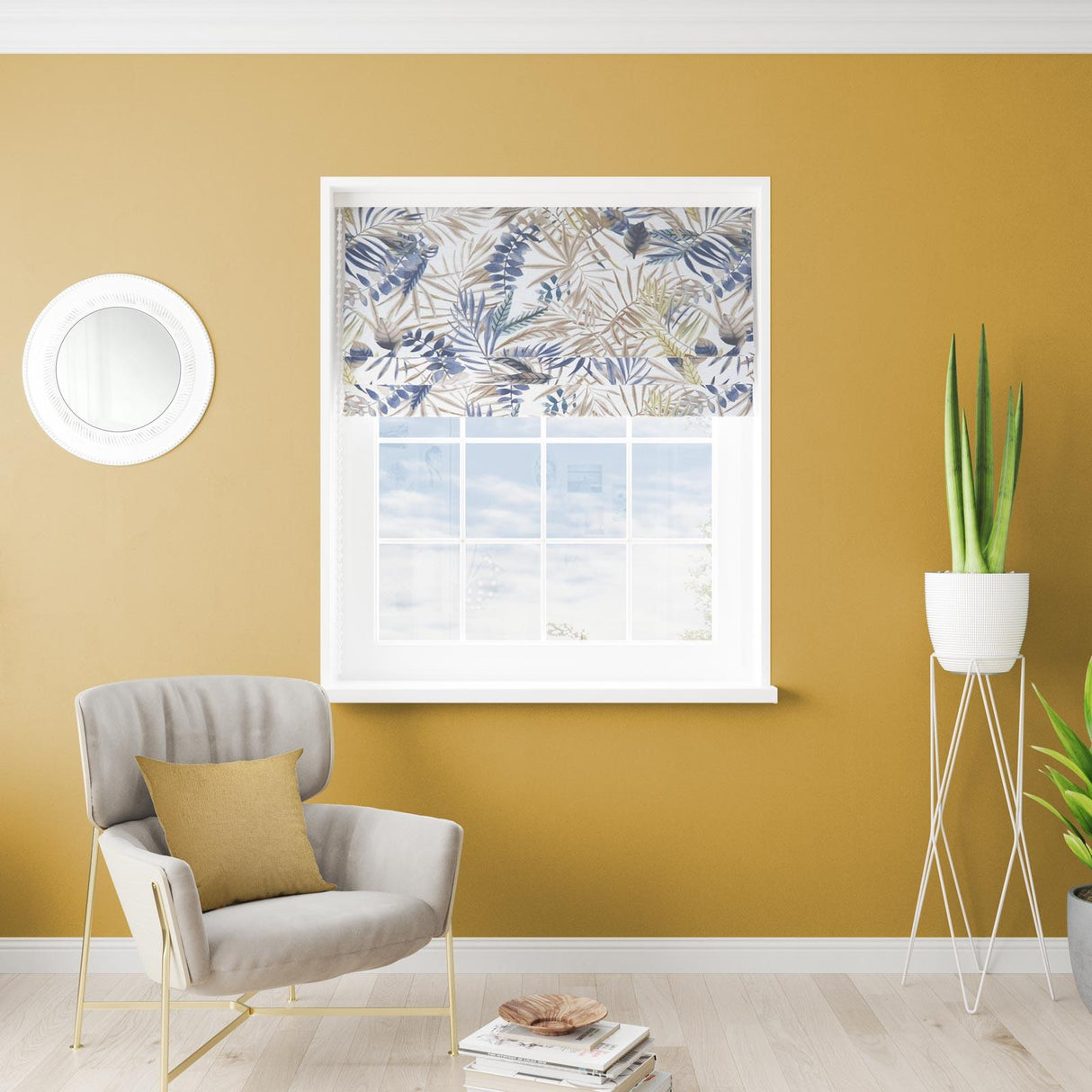 Makati Blue Made To Measure Roman Blind by Style Furnishings