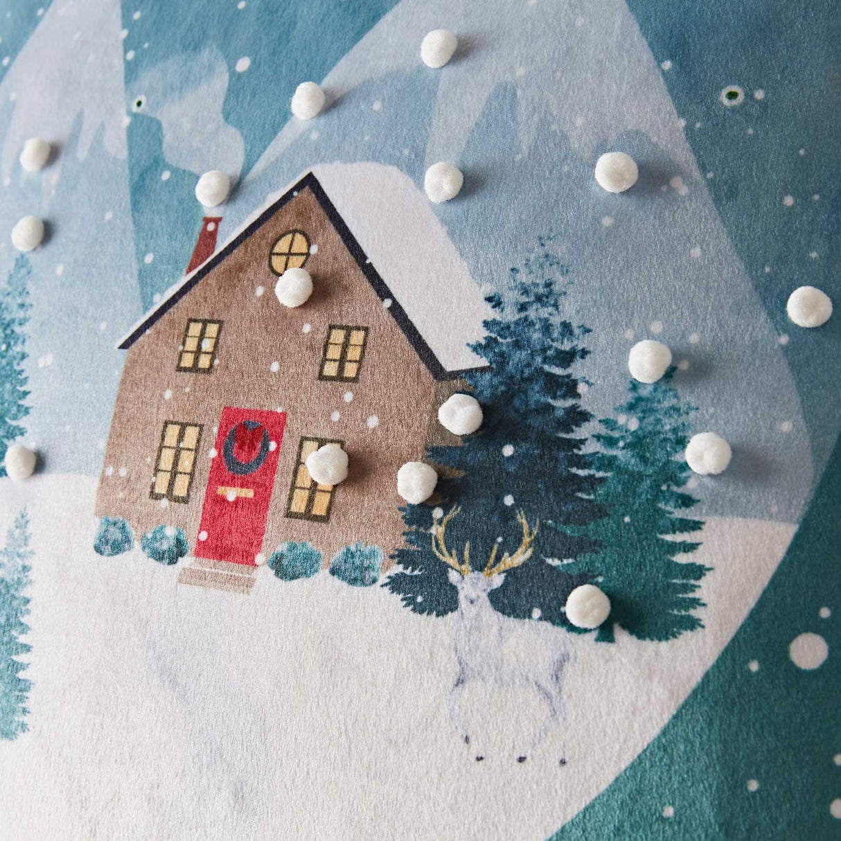 Catherine Lansfield Snow Place Like Home Christmas Filled Cushion 2