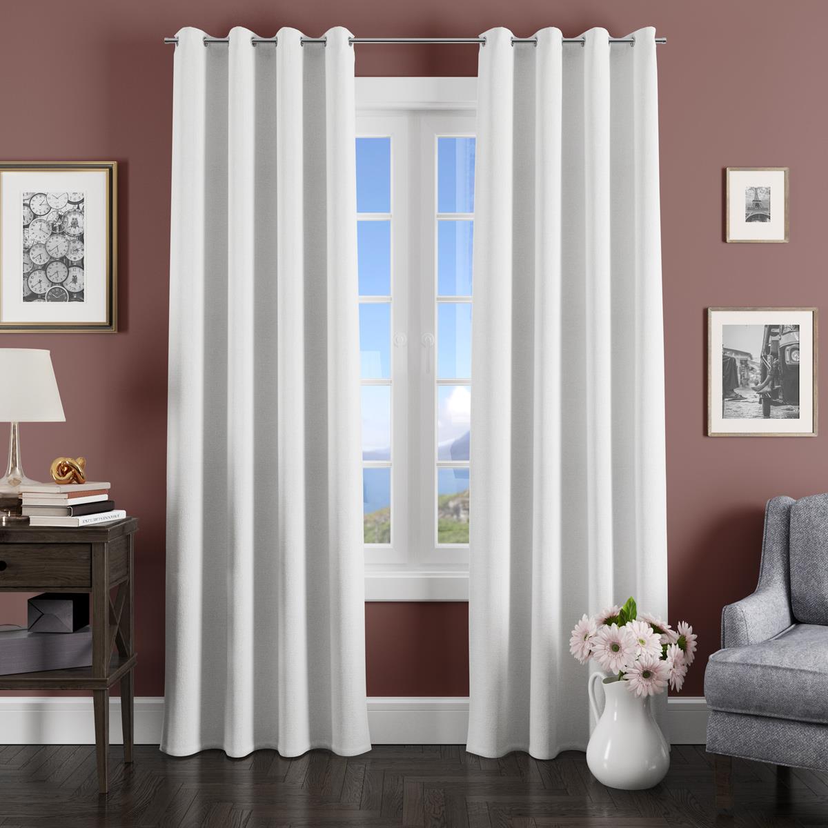 Panama White Made To Measure Curtains by Style Furnishings