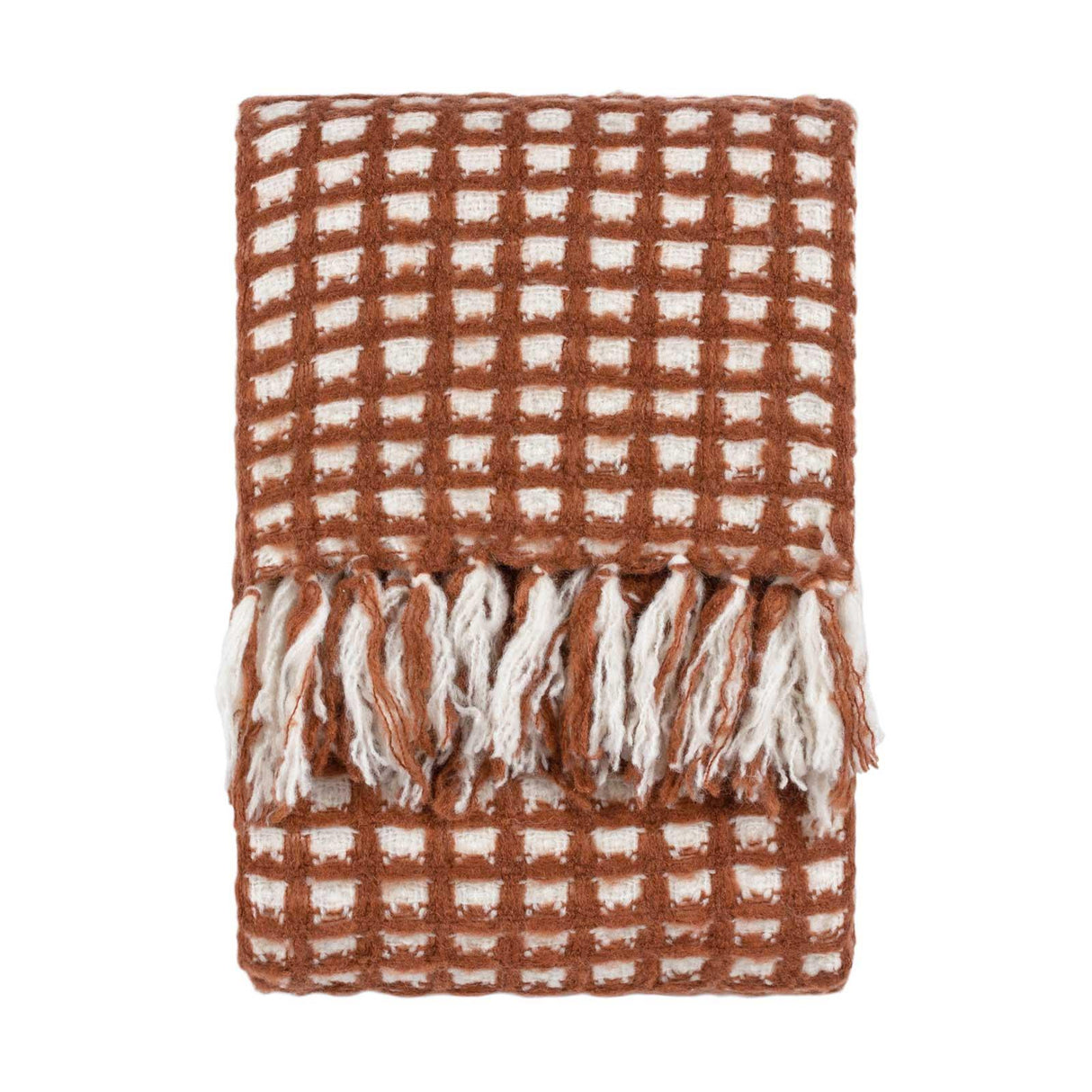Toasty Waffle Throw Blanket 130cm x 170cm by furn.