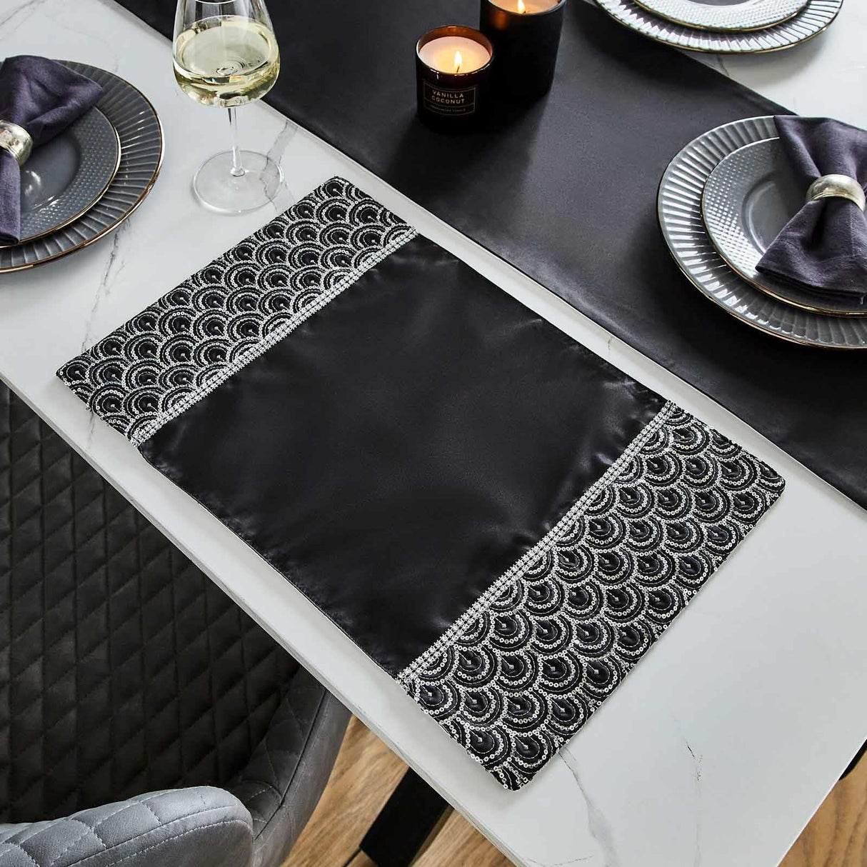 Catherine Lansfield Deco Sequin Placemats 4 Pack 10