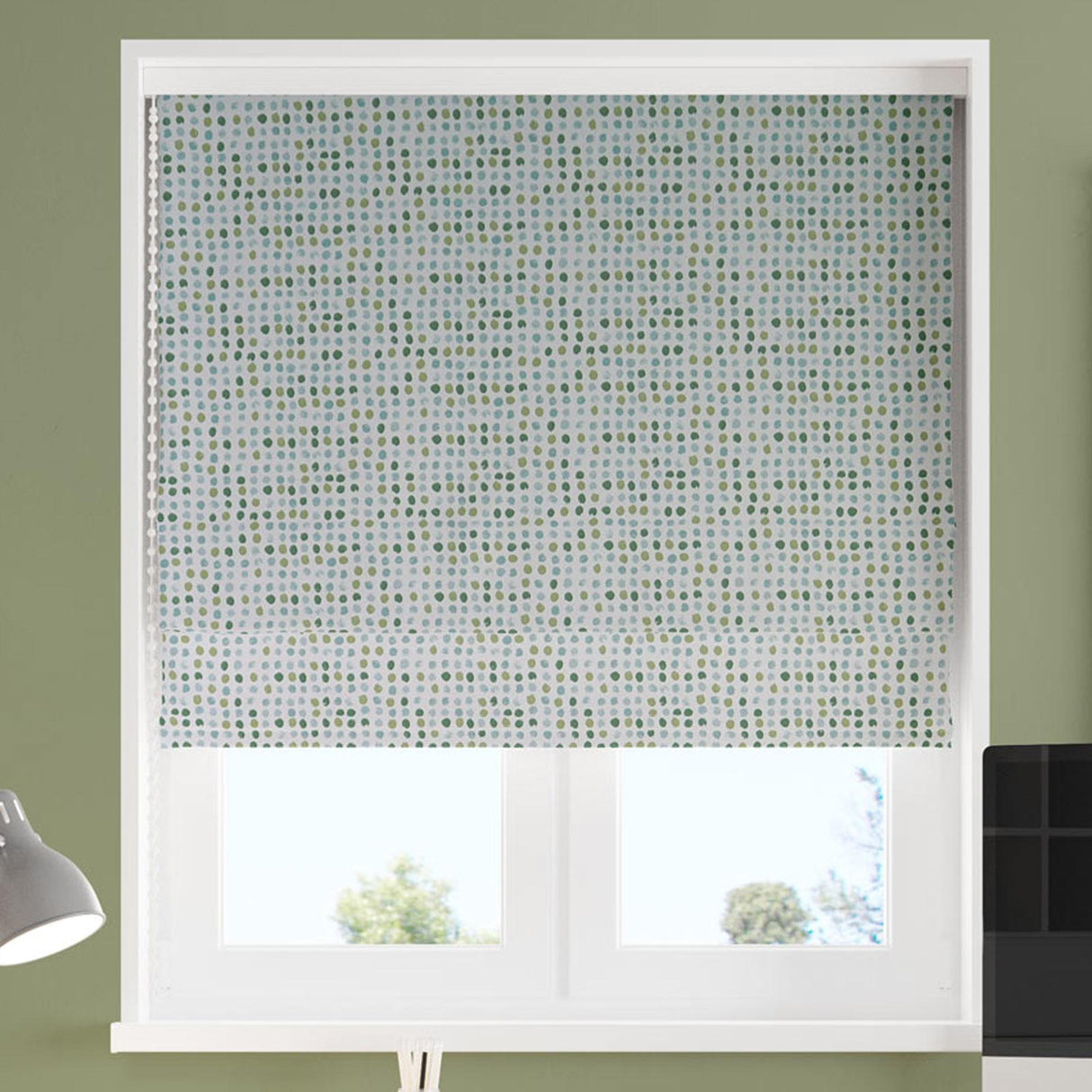 Dot Dot Kiwi Made To Measure Roman Blind by Style Furnishings