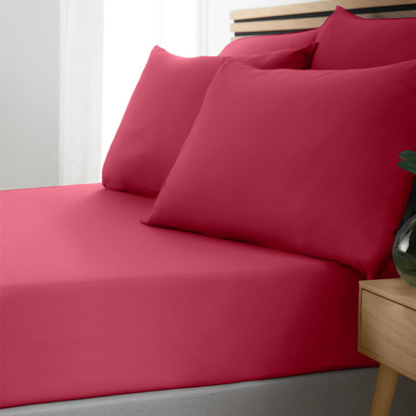 So Soft Non Iron Fitted Sheet Hot Pink