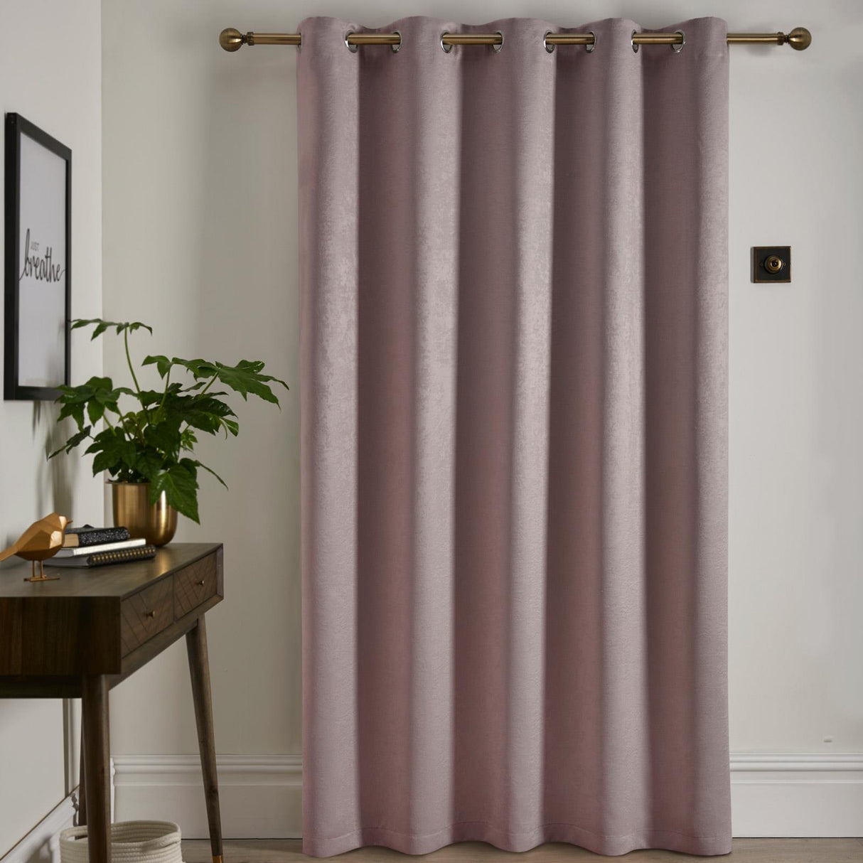 Strata Woven Thermal Door Curtain 66" x 84" by Fusion