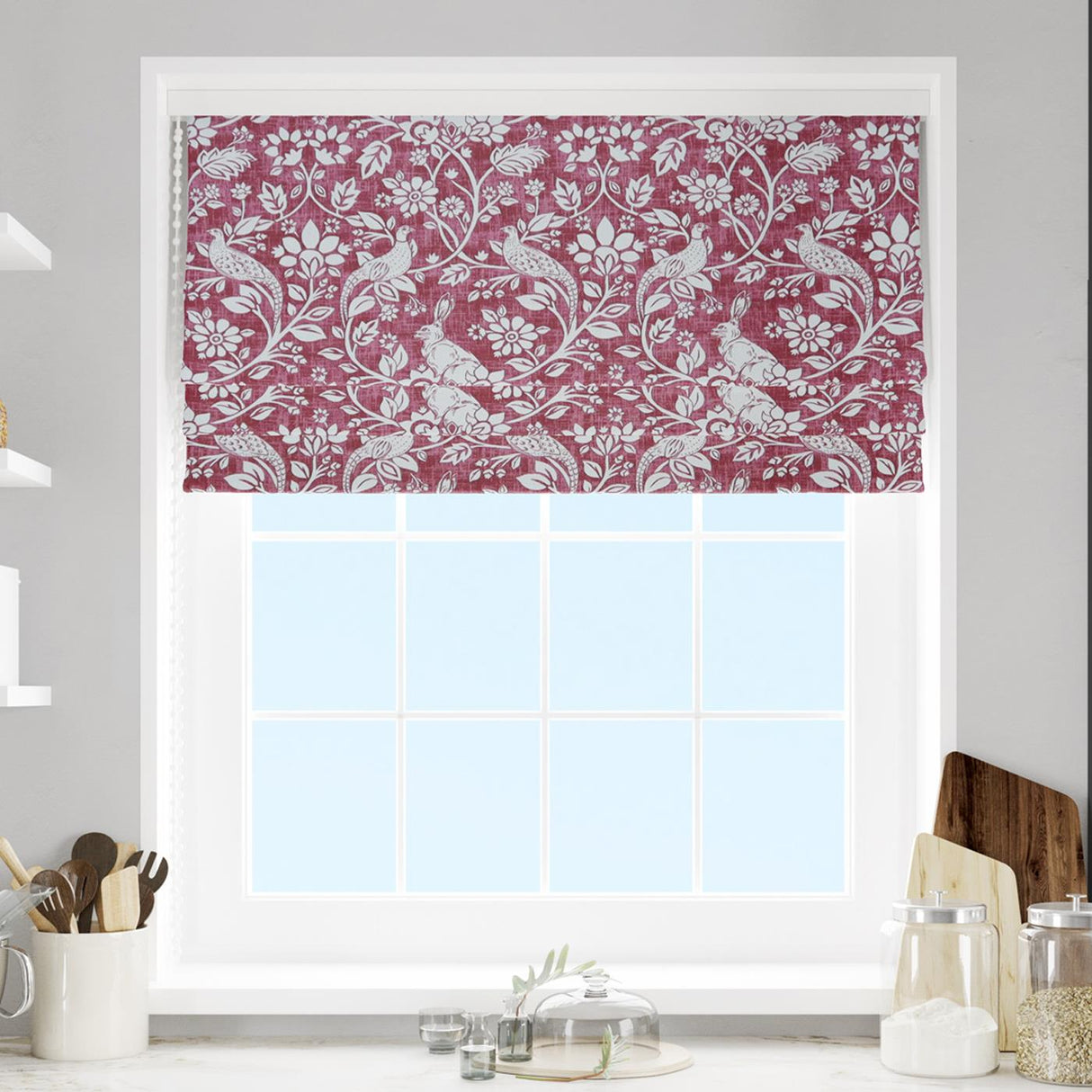 Heathland Rouge Made To Measure Roman Blind by Style Furnishings